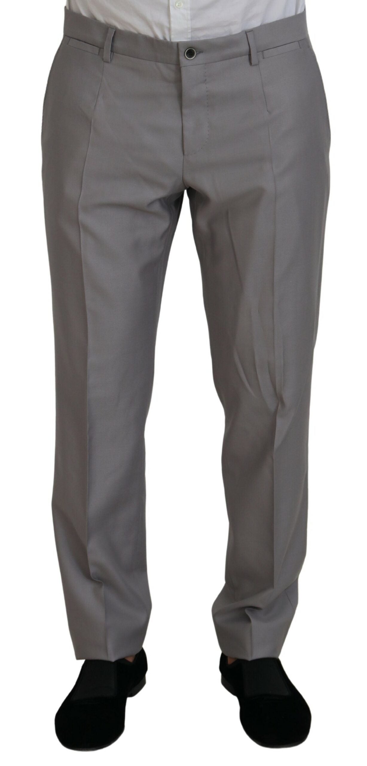 Dolce & Gabbana Silver Wool Silk 3 Piece Slim Fit Suit - Whispers Of Wisdom Clothing