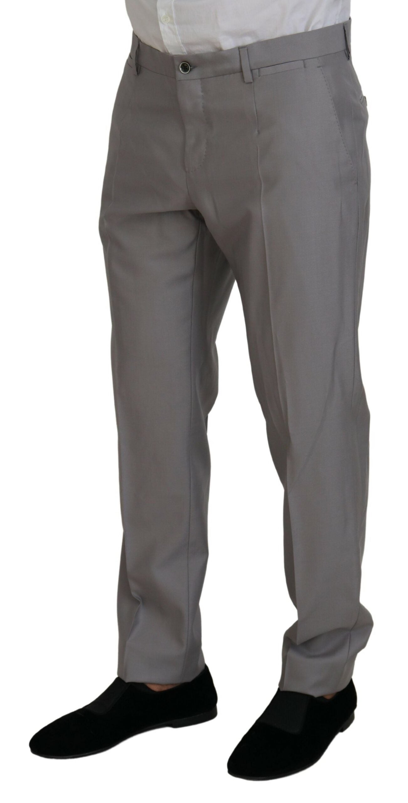 Dolce & Gabbana Silver Wool Silk 3 Piece Slim Fit Suit - Whispers Of Wisdom Clothing