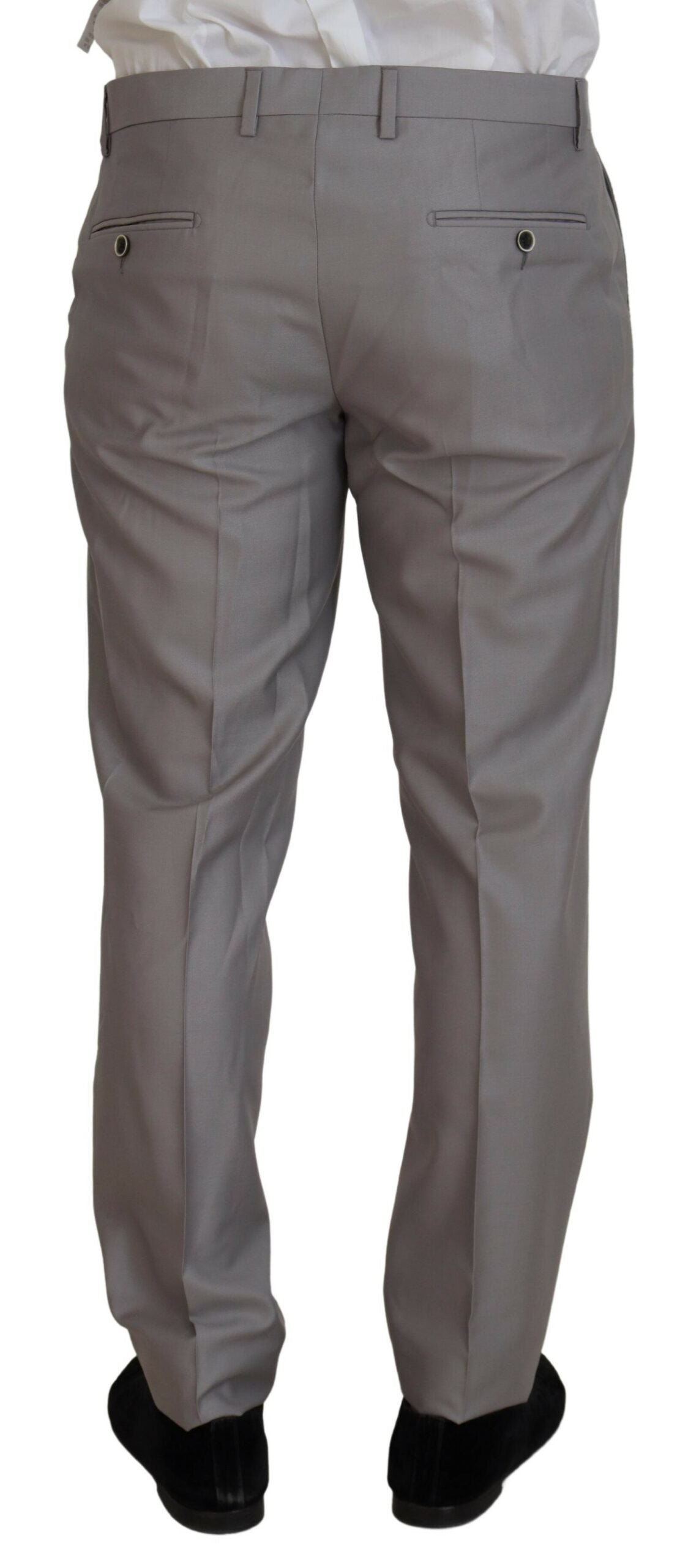 Dolce & Gabbana Silver Wool Silk 3 Piece Slim Fit Suit - Whispers Of Wisdom Clothing