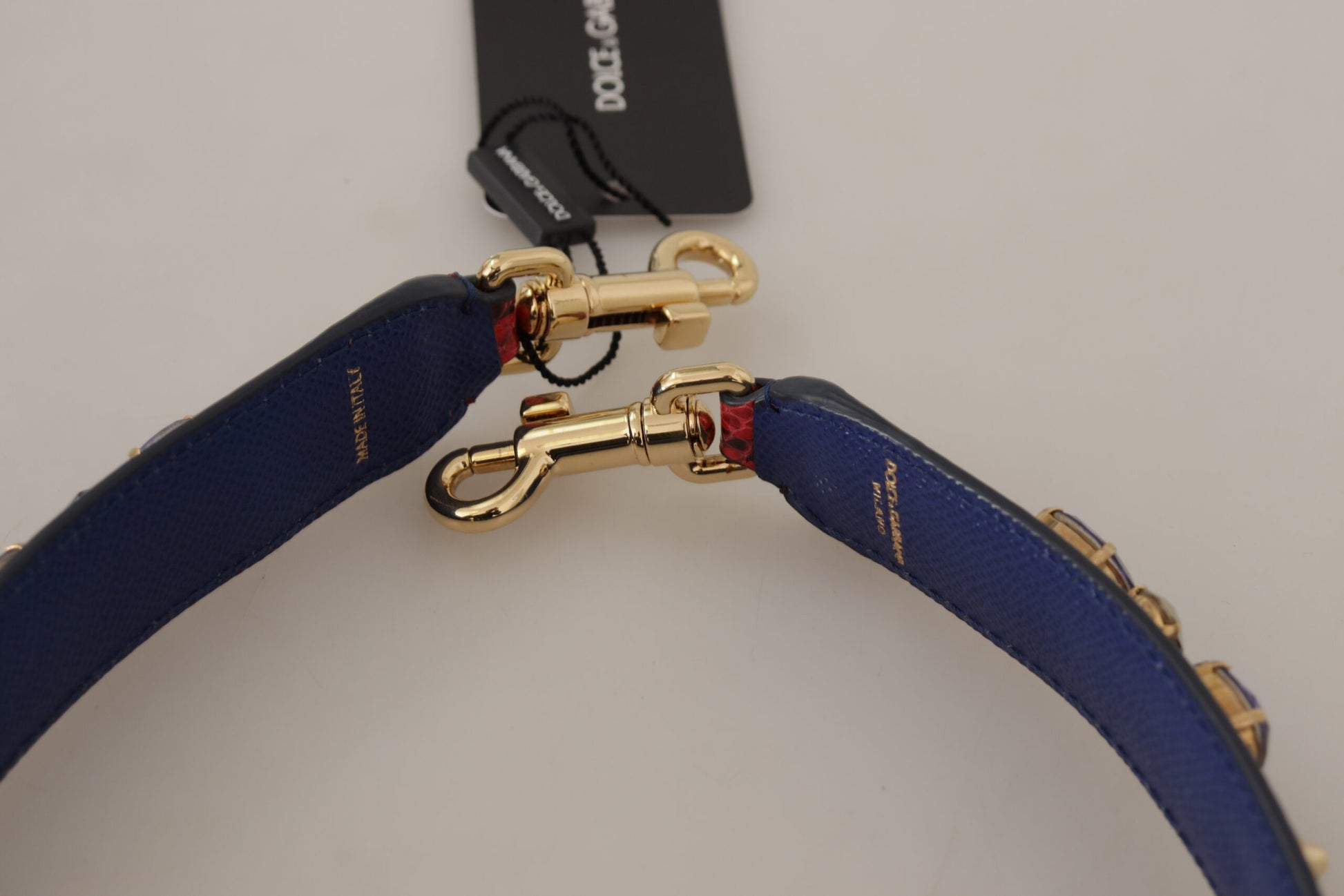 Dolce & Gabbana Red Exotic Leather Crystals Bag Shoulder Strap - Whispers Of Wisdom Clothing