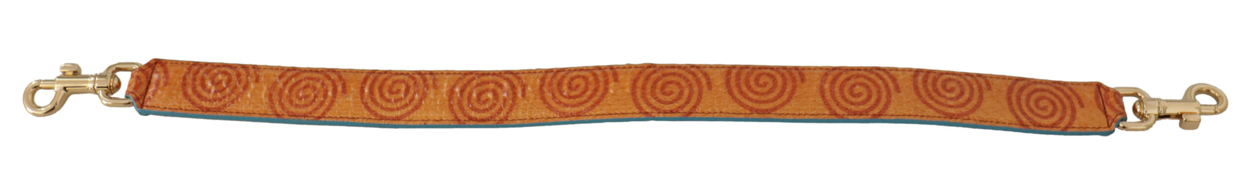 Dolce & Gabbana Orange Leather Swirl Print Bag Shoulder Strap - Whispers Of Wisdom Clothing