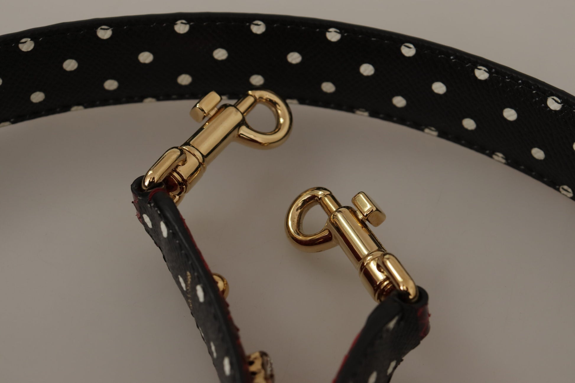 Dolce & Gabbana Red Python Leather Crystals Reversible Shoulder Strap - Whispers Of Wisdom Clothing