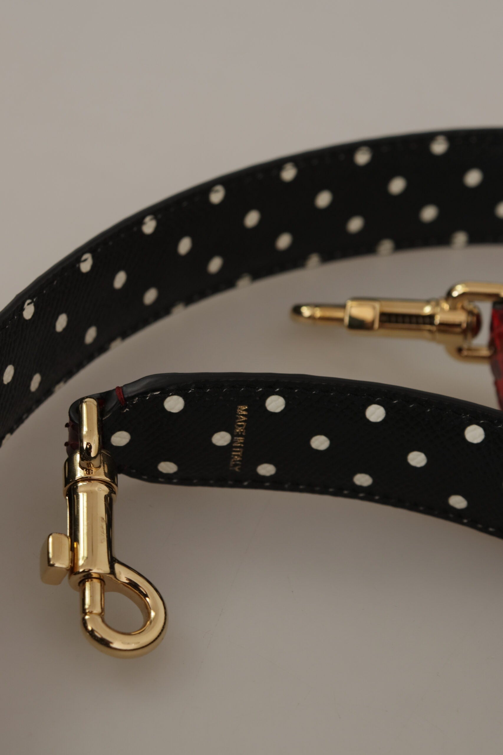 Dolce & Gabbana Red Python Leather Crystals Reversible Shoulder Strap - Whispers Of Wisdom Clothing