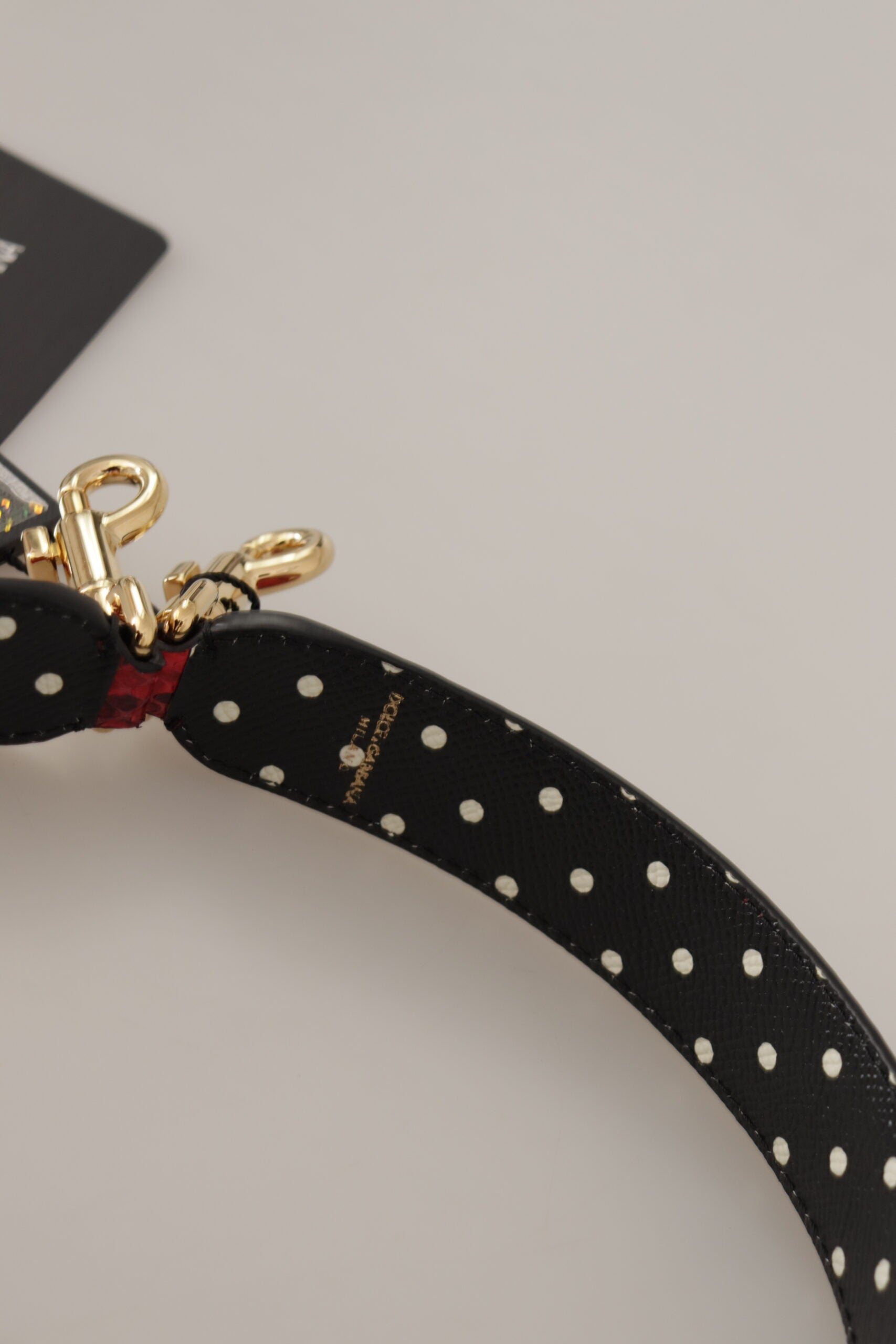 Dolce & Gabbana Red Python Leather Crystals Reversible Shoulder Strap - Whispers Of Wisdom Clothing