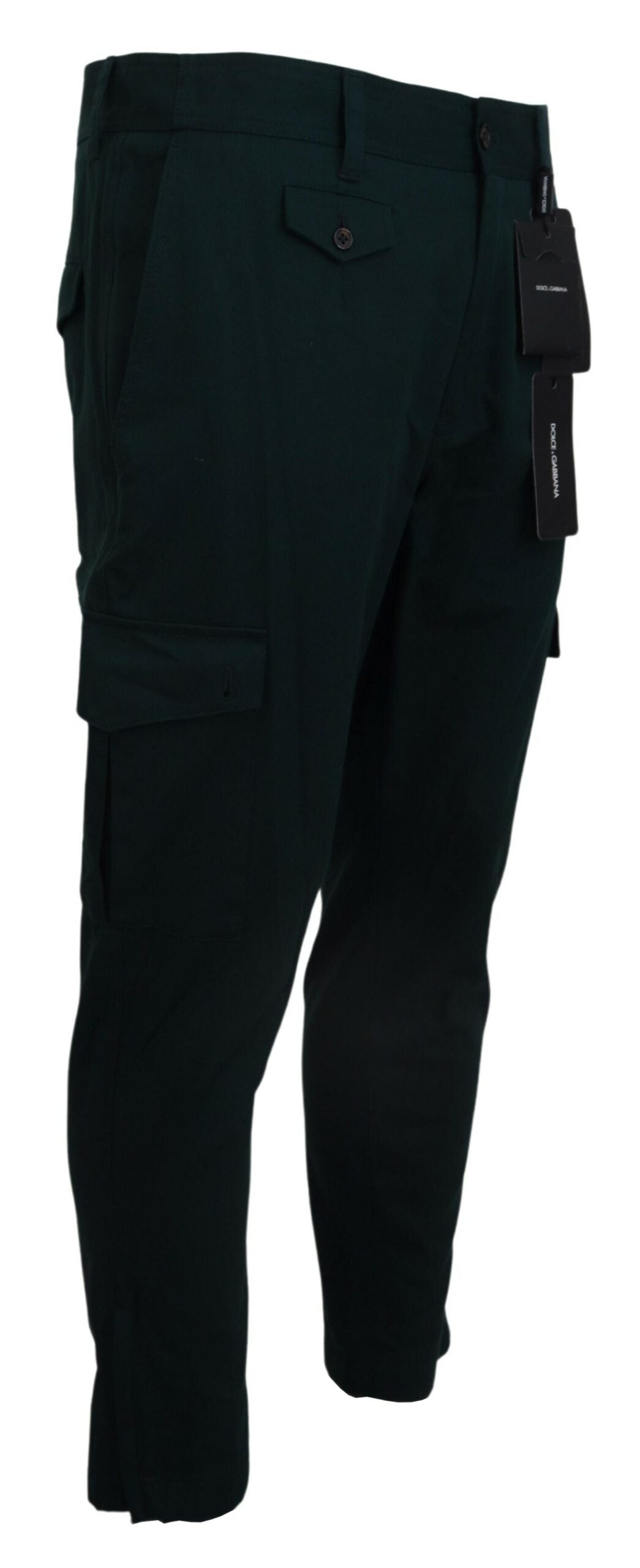 Dolce & Gabbana Green Cargo Cotton Stretch Jeans Pant - Whispers Of Wisdom Clothing