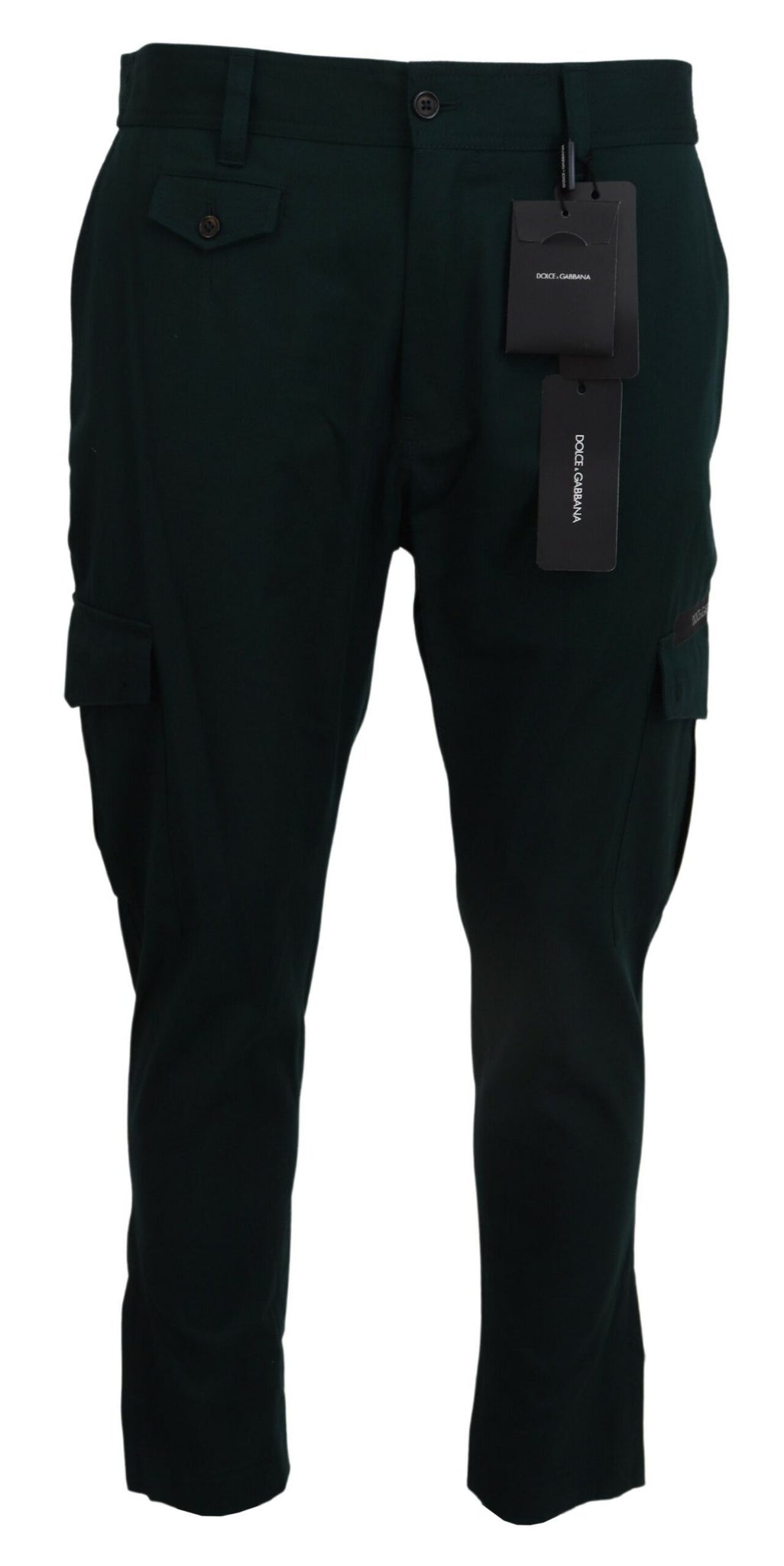 Dolce & Gabbana Green Cargo Cotton Stretch Jeans Pant - Whispers Of Wisdom Clothing