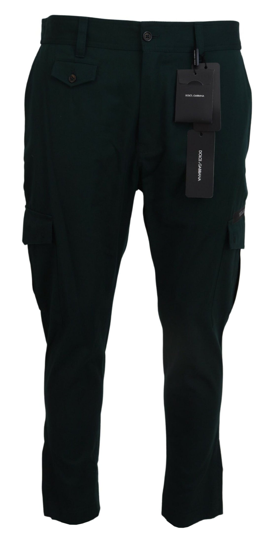 Dolce & Gabbana Green Cargo Cotton Stretch Jeans Pant - Whispers Of Wisdom Clothing