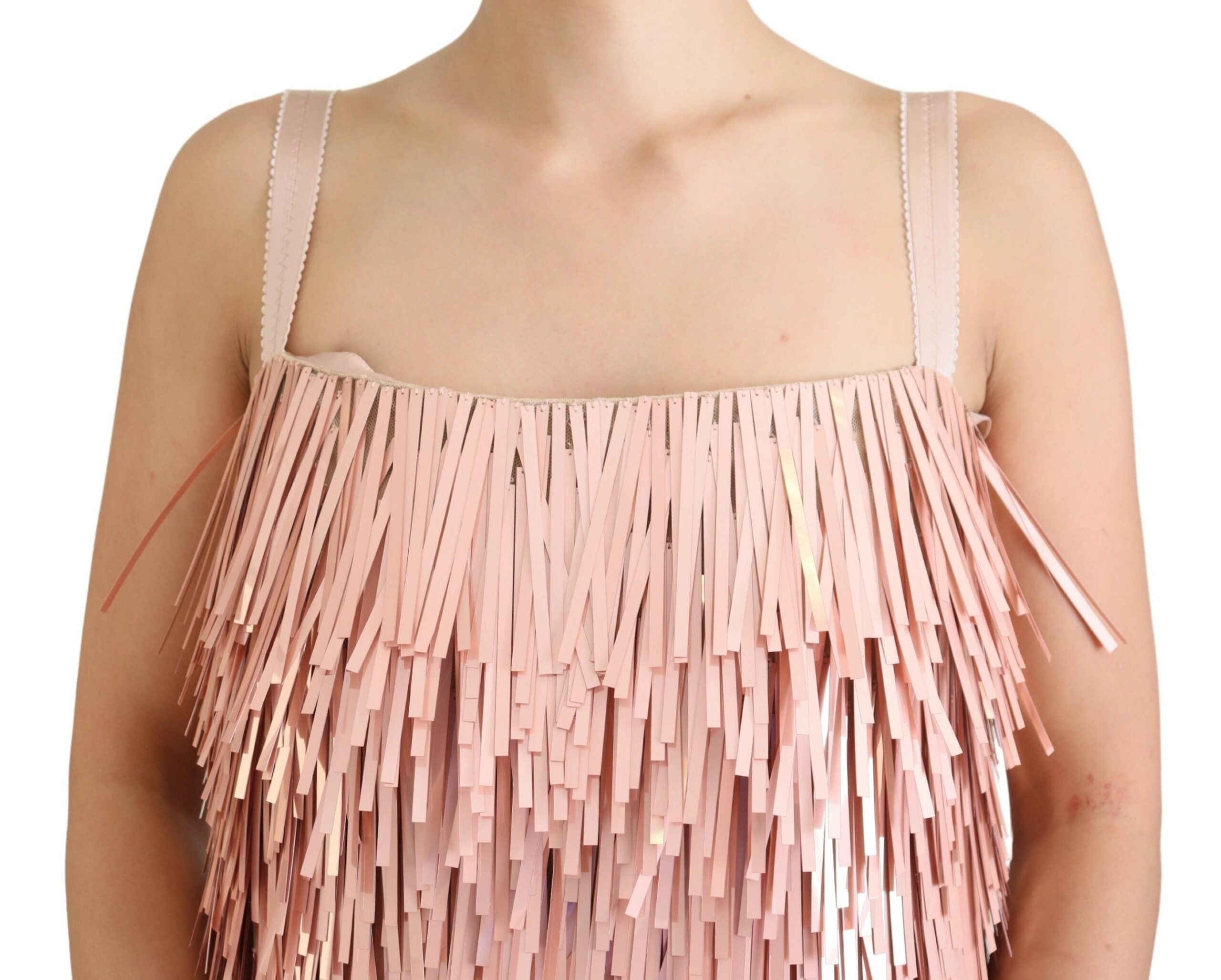 Dolce & Gabbana Pink Tinsel Sleeveless Shift A-line Dress - Whispers Of Wisdom Clothing