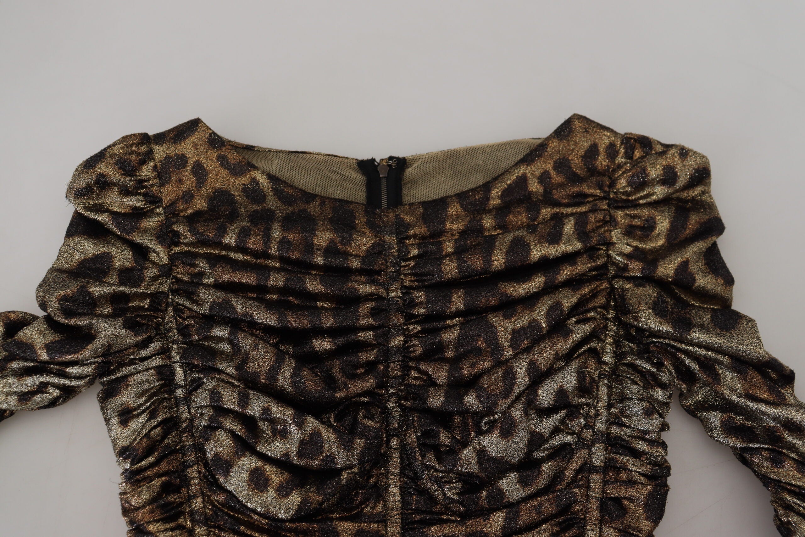 Dolce & Gabbana Multicolor Leopard Bodycon Sheath Midi Dress - Whispers Of Wisdom Clothing