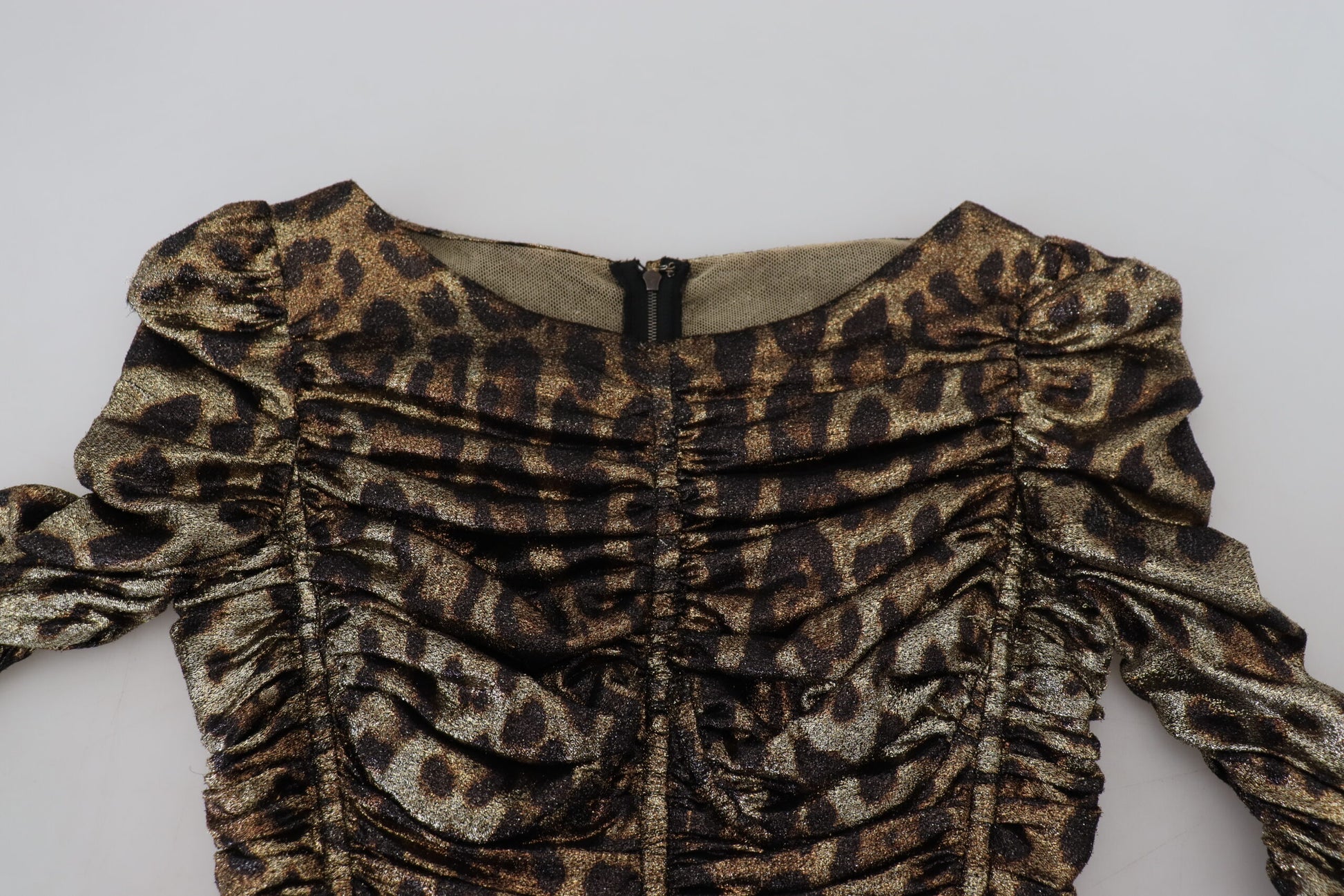 Dolce & Gabbana Multicolor Leopard Bodycon Sheath Midi Dress - Whispers Of Wisdom Clothing