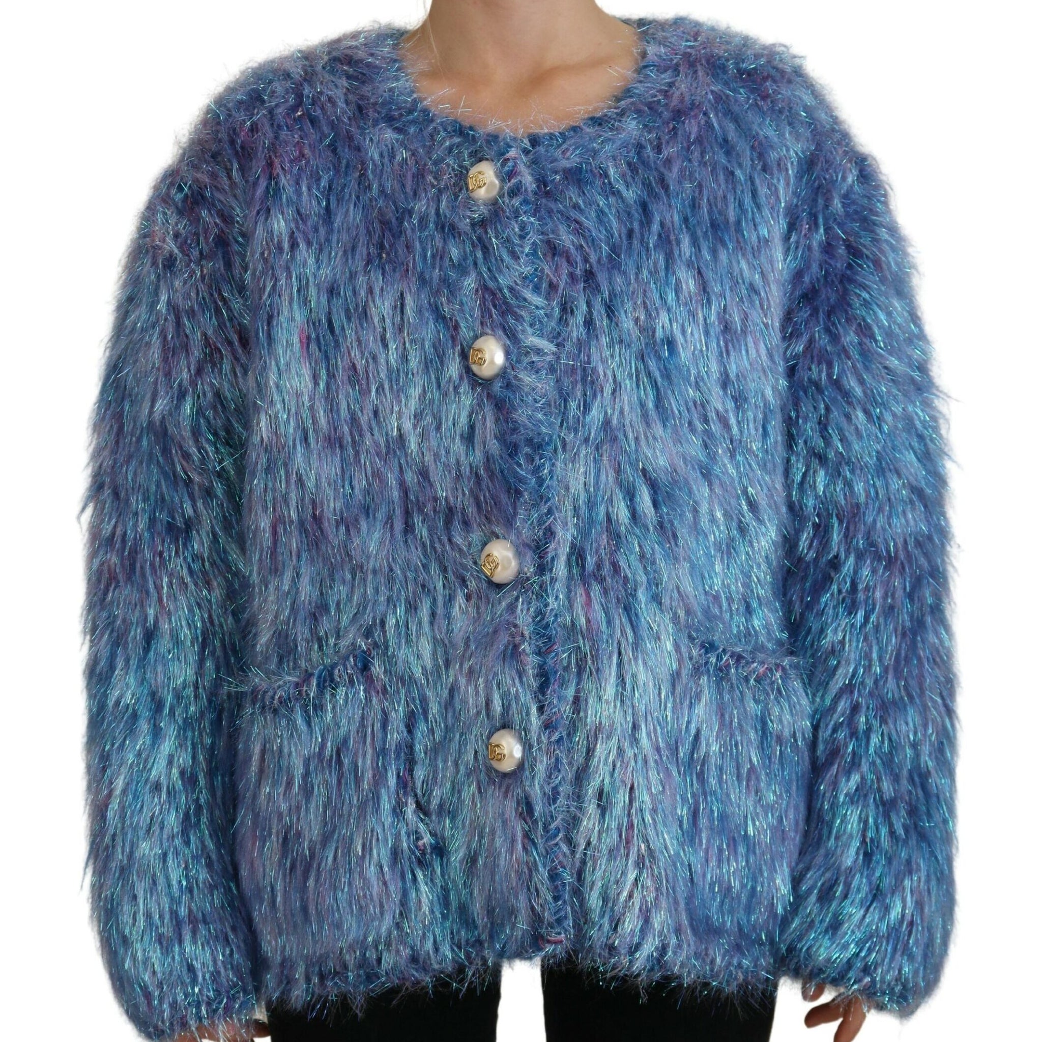 Dolce & Gabbana Multicolor Polyester Fringes Coat Jacket - Whispers Of Wisdom Clothing