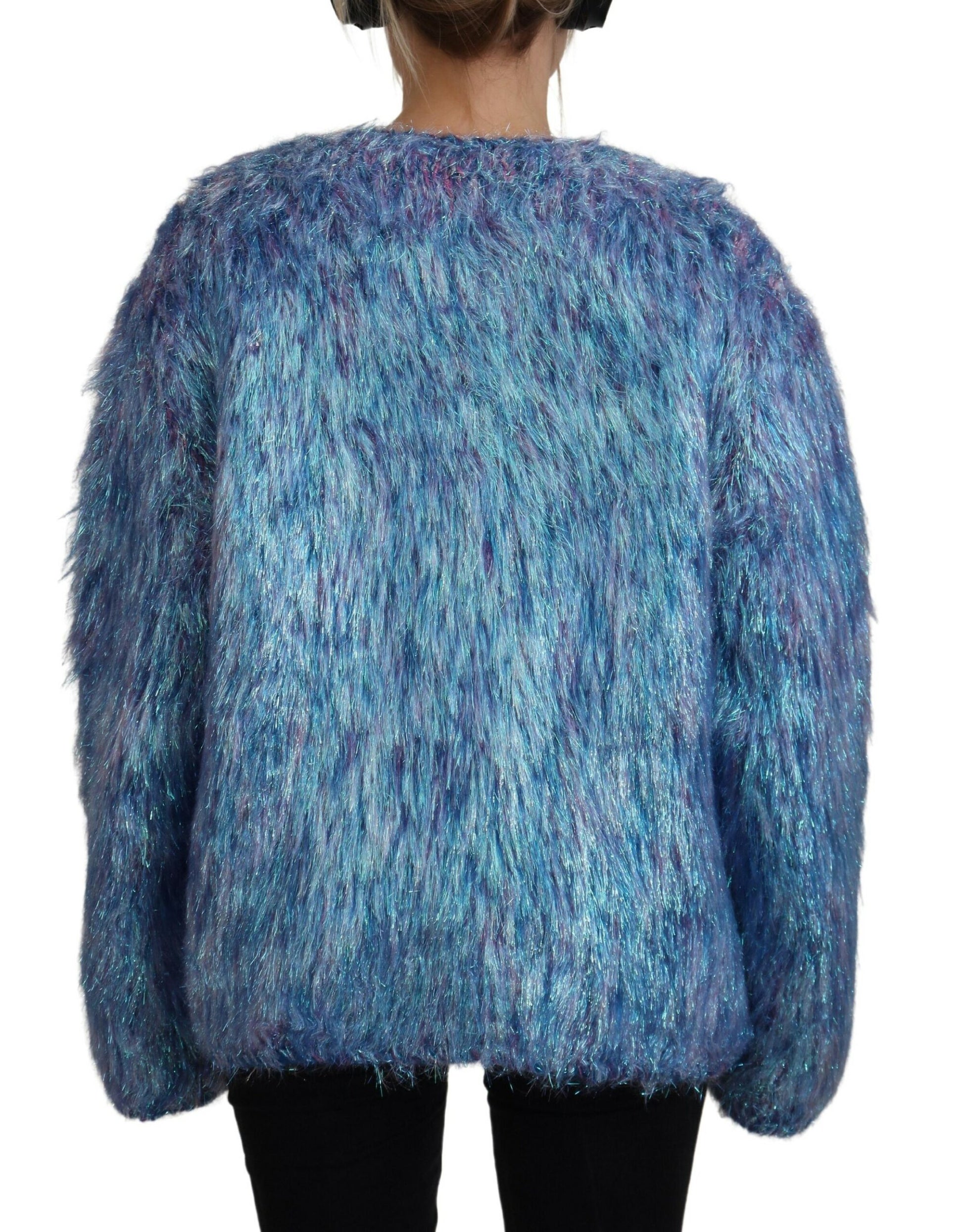 Dolce & Gabbana Multicolor Polyester Fringes Coat Jacket - Whispers Of Wisdom Clothing