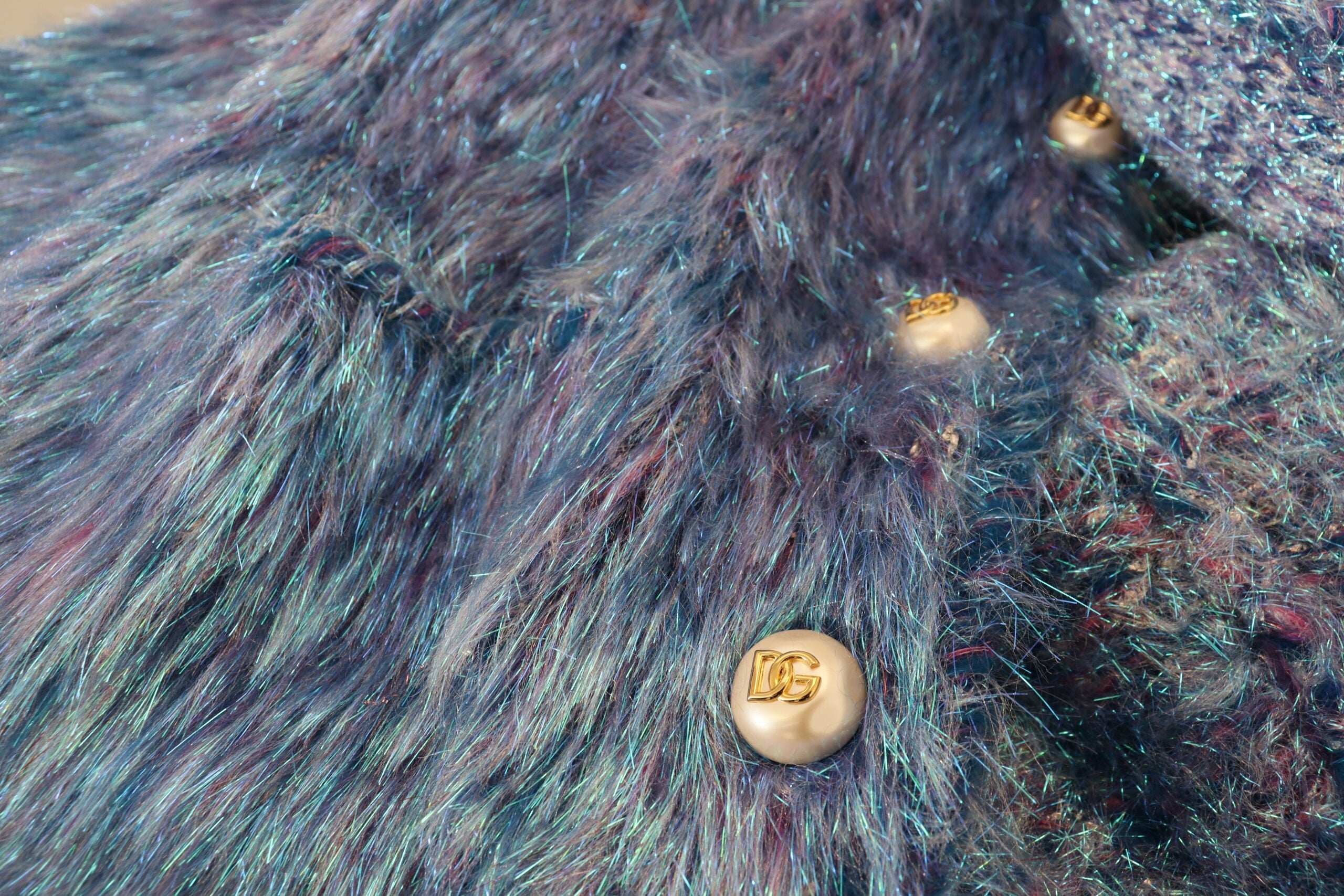 Dolce & Gabbana Multicolor Polyester Fringes Coat Jacket - Whispers Of Wisdom Clothing
