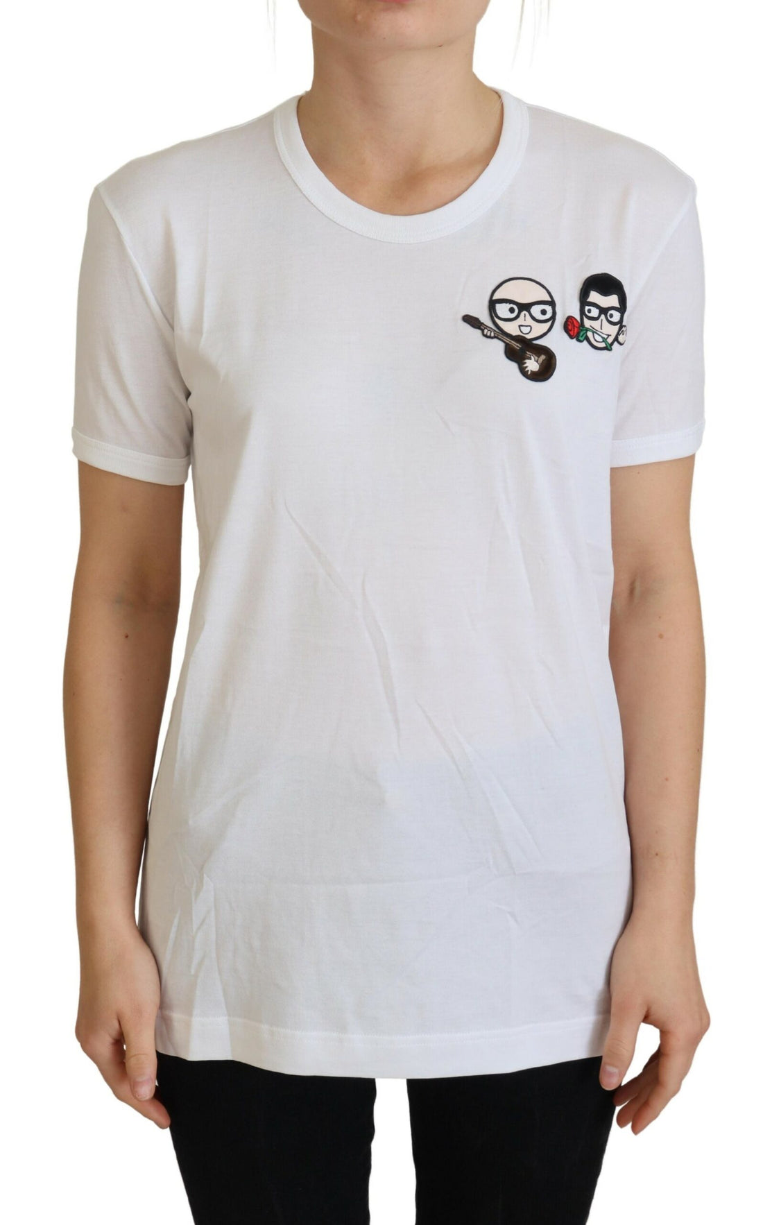 Dolce & Gabbana White #dgfamily Crewneck Cotton T-shirt - Whispers Of Wisdom Clothing