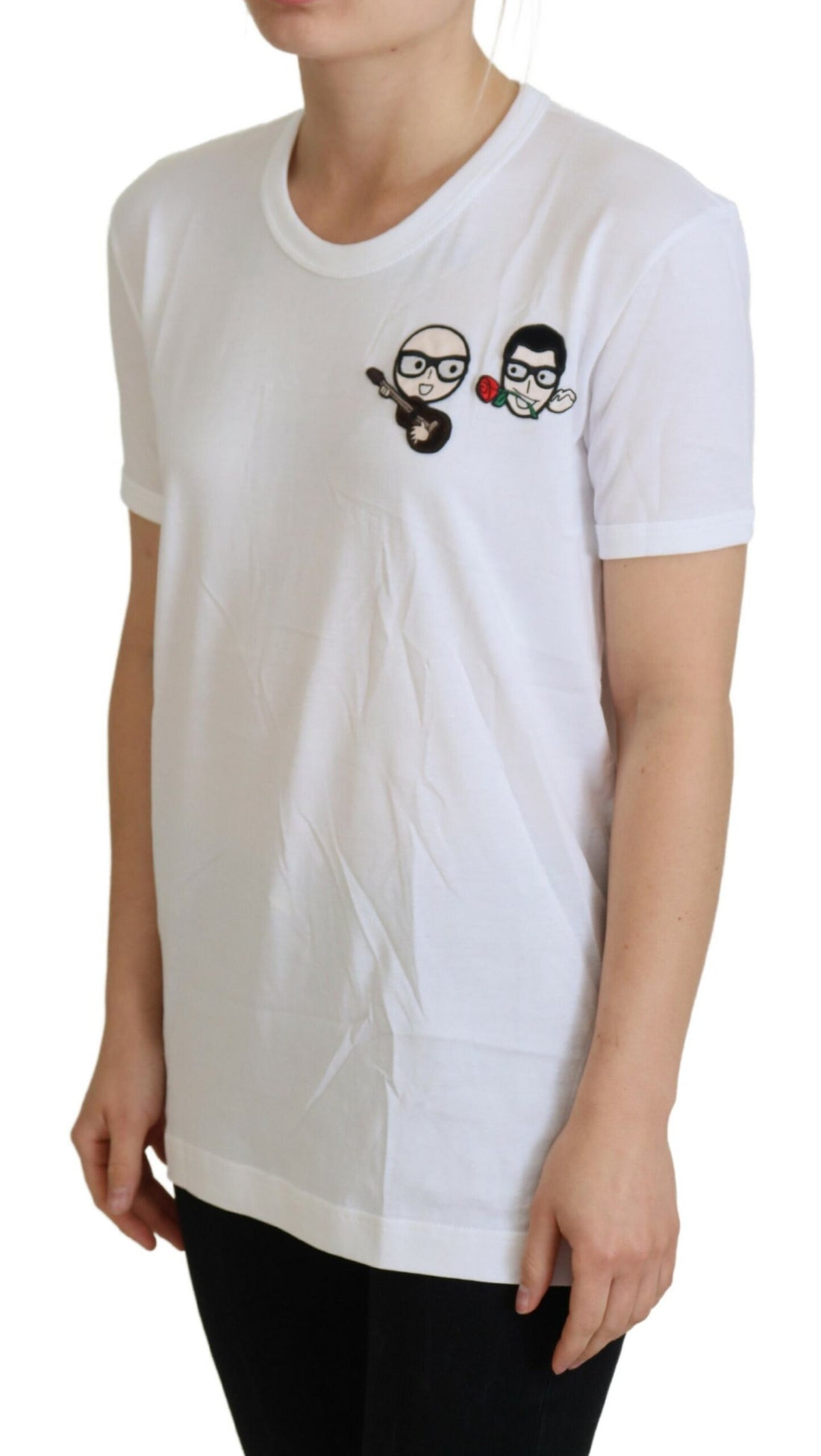 Dolce & Gabbana White #dgfamily Crewneck Cotton T-shirt - Whispers Of Wisdom Clothing