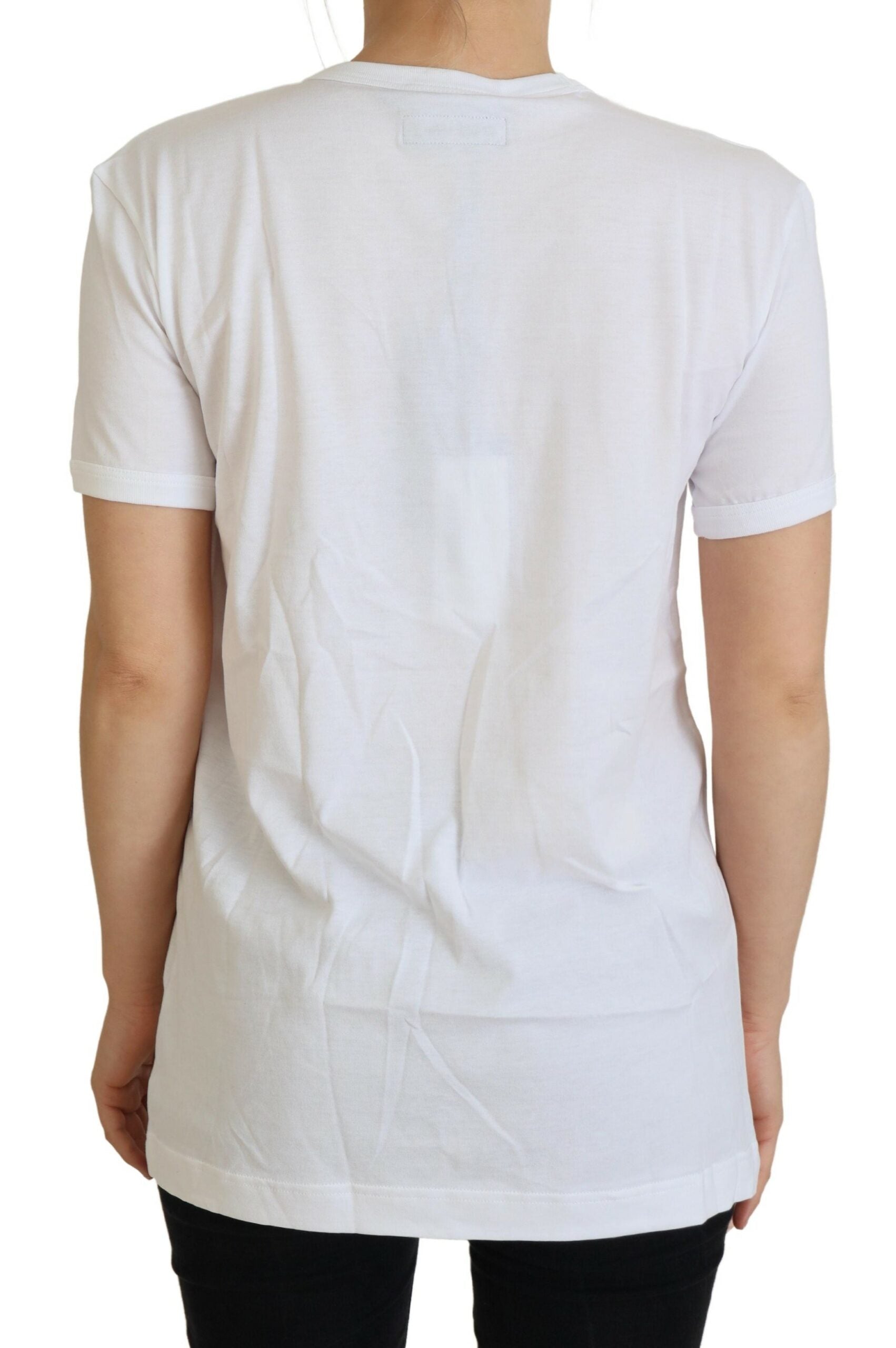 Dolce & Gabbana White #dgfamily Crewneck Cotton T-shirt - Whispers Of Wisdom Clothing