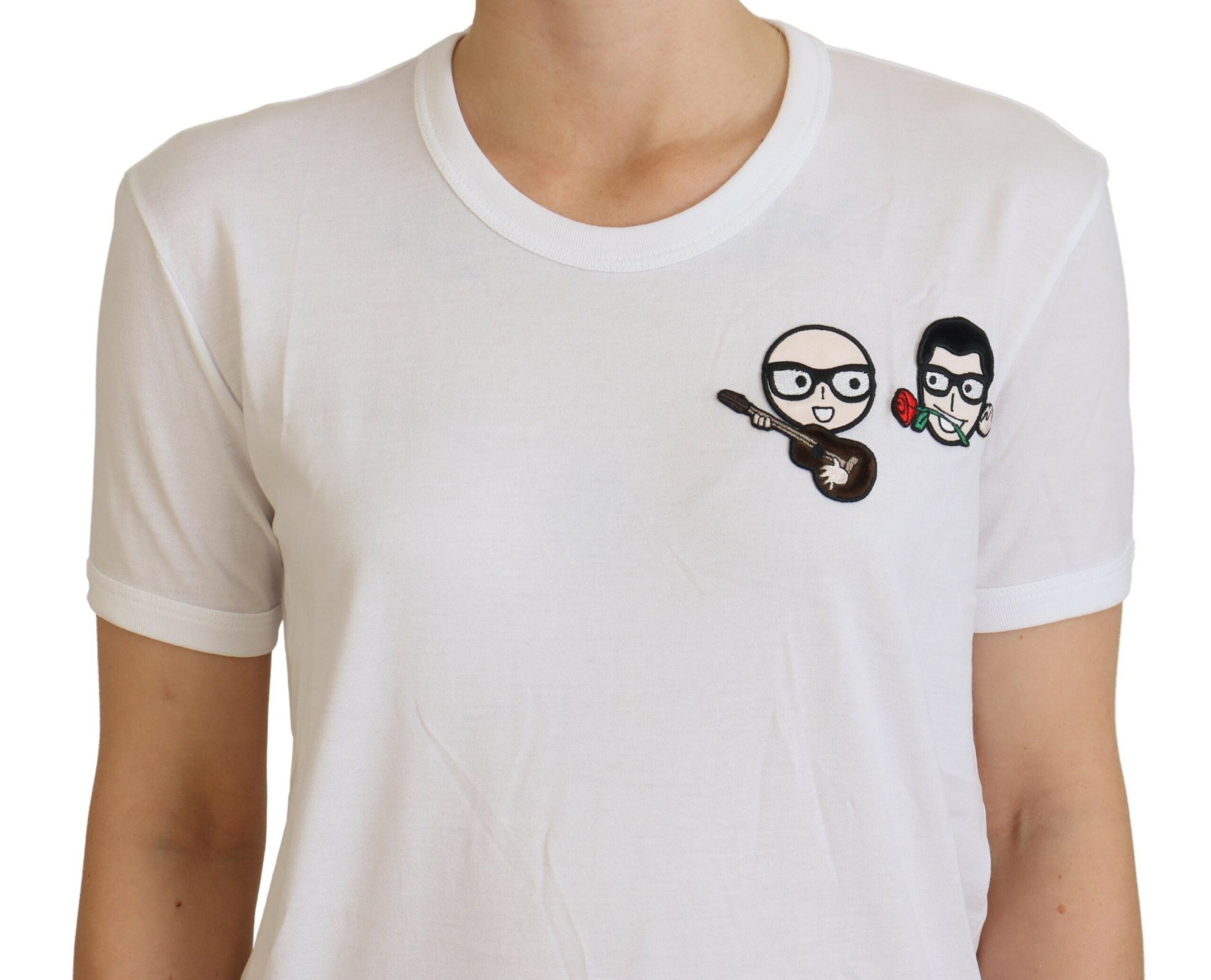 Dolce & Gabbana White #dgfamily Crewneck Cotton T-shirt - Whispers Of Wisdom Clothing