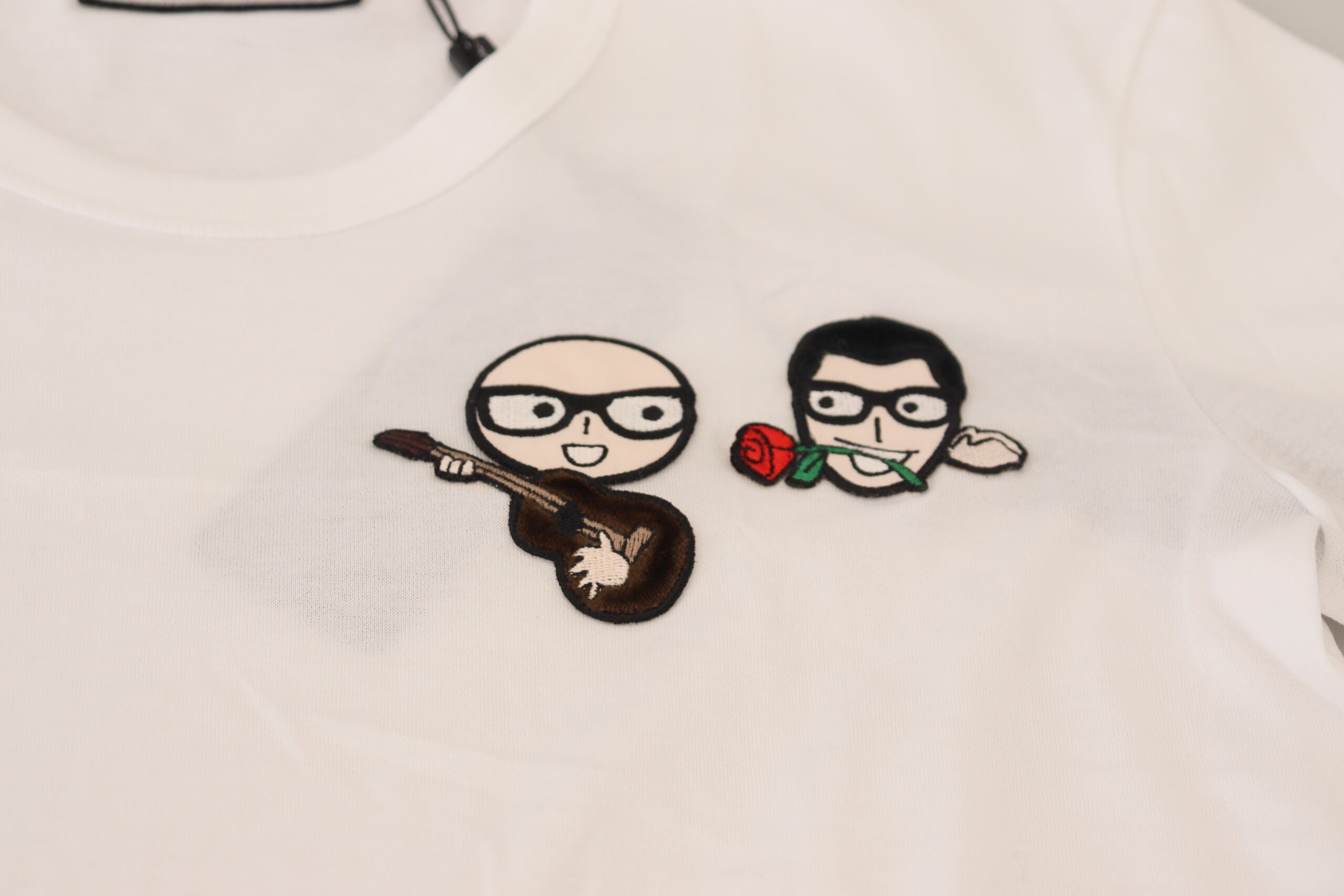 Dolce & Gabbana White #dgfamily Crewneck Cotton T-shirt - Whispers Of Wisdom Clothing