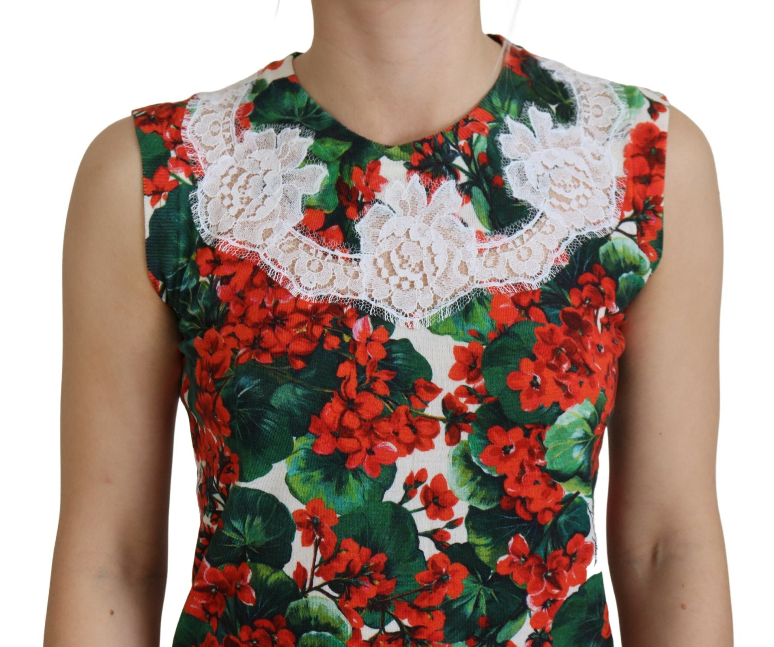 Dolce & Gabbana White Floral Wool Lace Vest Tank Top - Whispers Of Wisdom Clothing