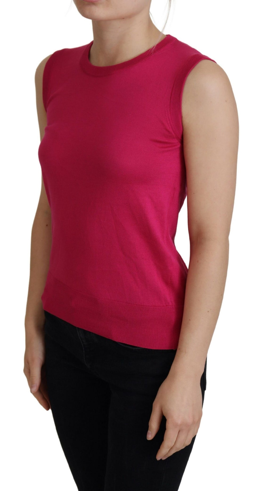 Dolce & Gabbana Pink Silk Vest Pullover Crewneck Tank Top - Whispers Of Wisdom Clothing