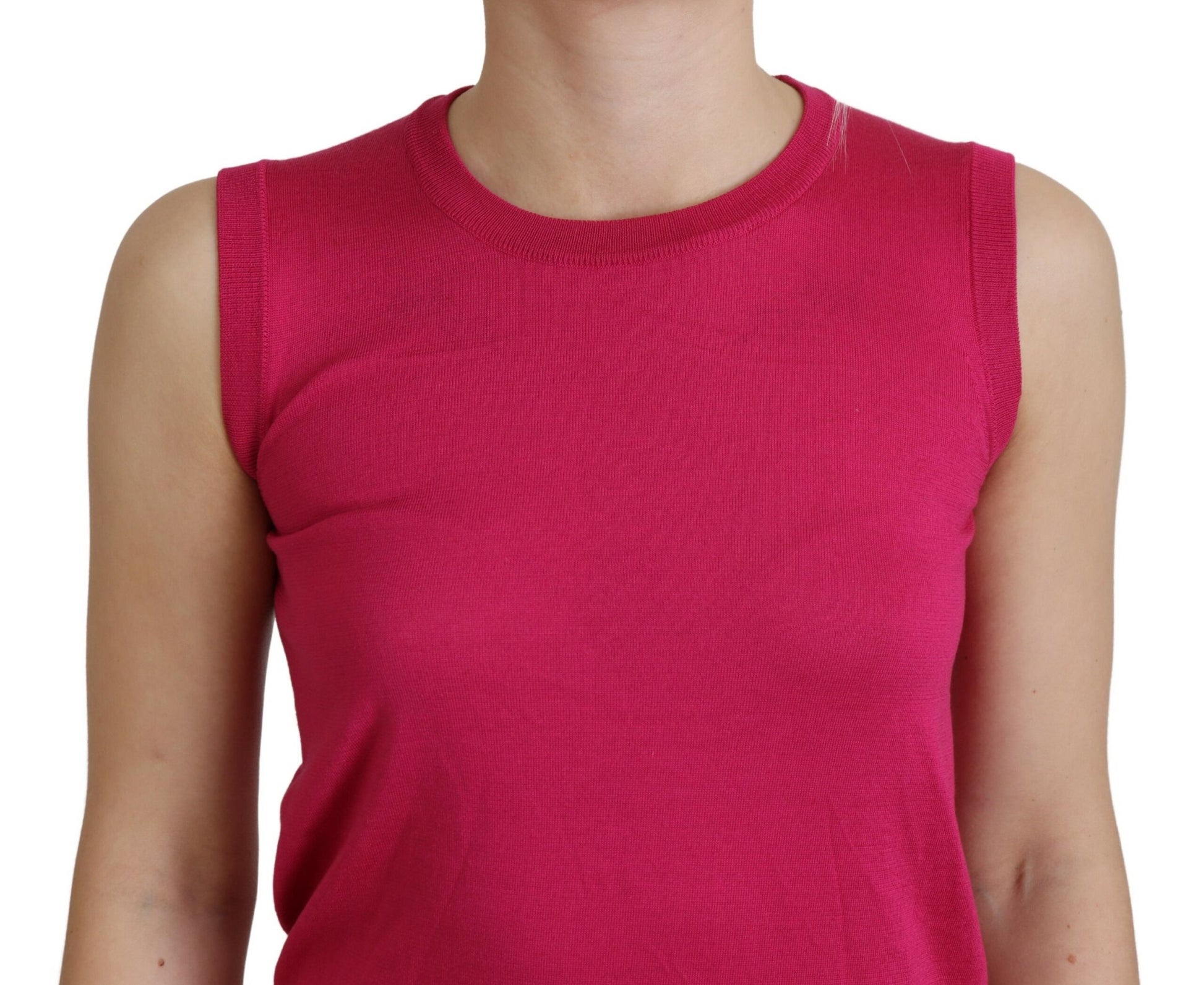 Dolce & Gabbana Pink Silk Vest Pullover Crewneck Tank Top - Whispers Of Wisdom Clothing