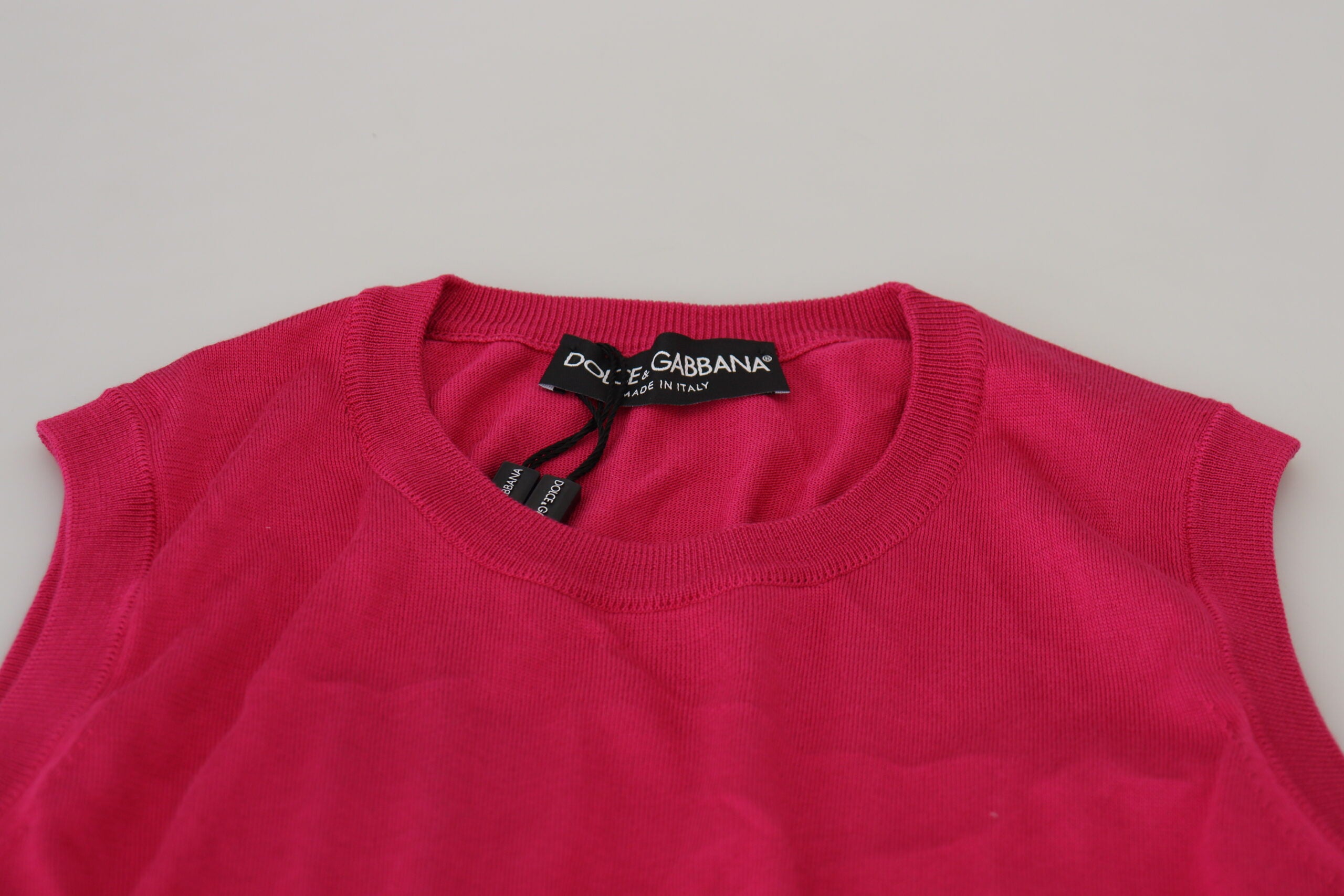 Dolce & Gabbana Pink Silk Vest Pullover Crewneck Tank Top - Whispers Of Wisdom Clothing