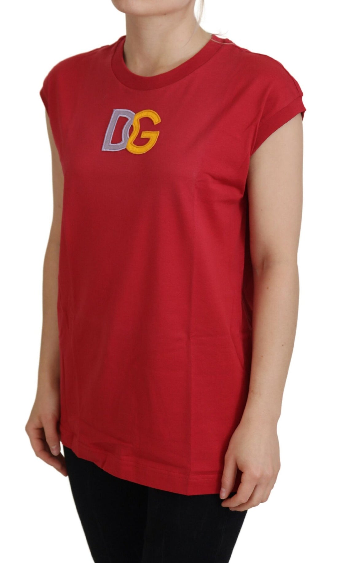 Dolce & Gabbana Red Cotton DG Logo Tank Top T-shirt - Whispers Of Wisdom Clothing