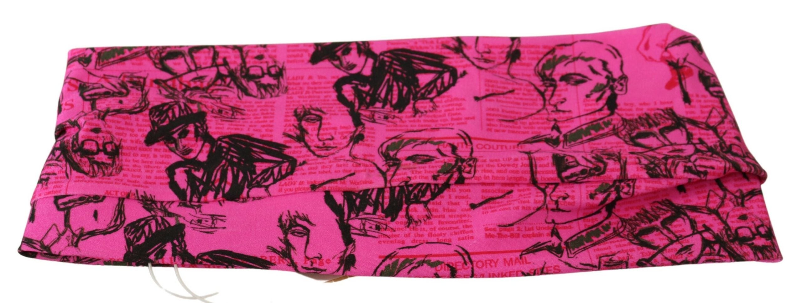 John Galliano Pink Newspaper Print Bra Cropped Blouse - Whispers Of Wisdom Clothing