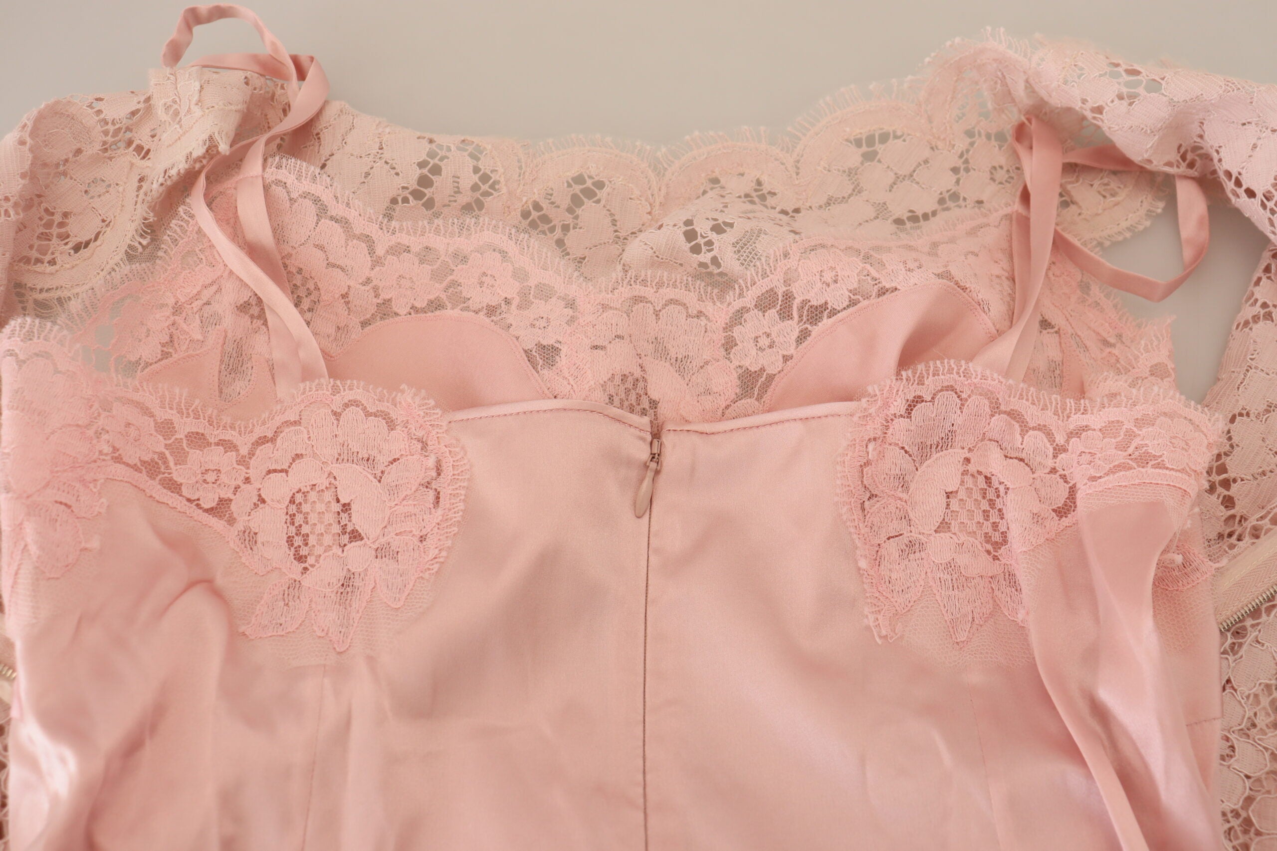 Dolce & Gabbana Pink Floral Lace Sleeveless Tank Blouse Top - Whispers Of Wisdom Clothing