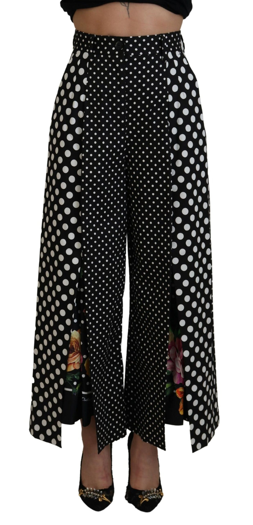 Dolce & Gabbana Multicolor Polka Dots High Waist  Pants - Whispers Of Wisdom Clothing