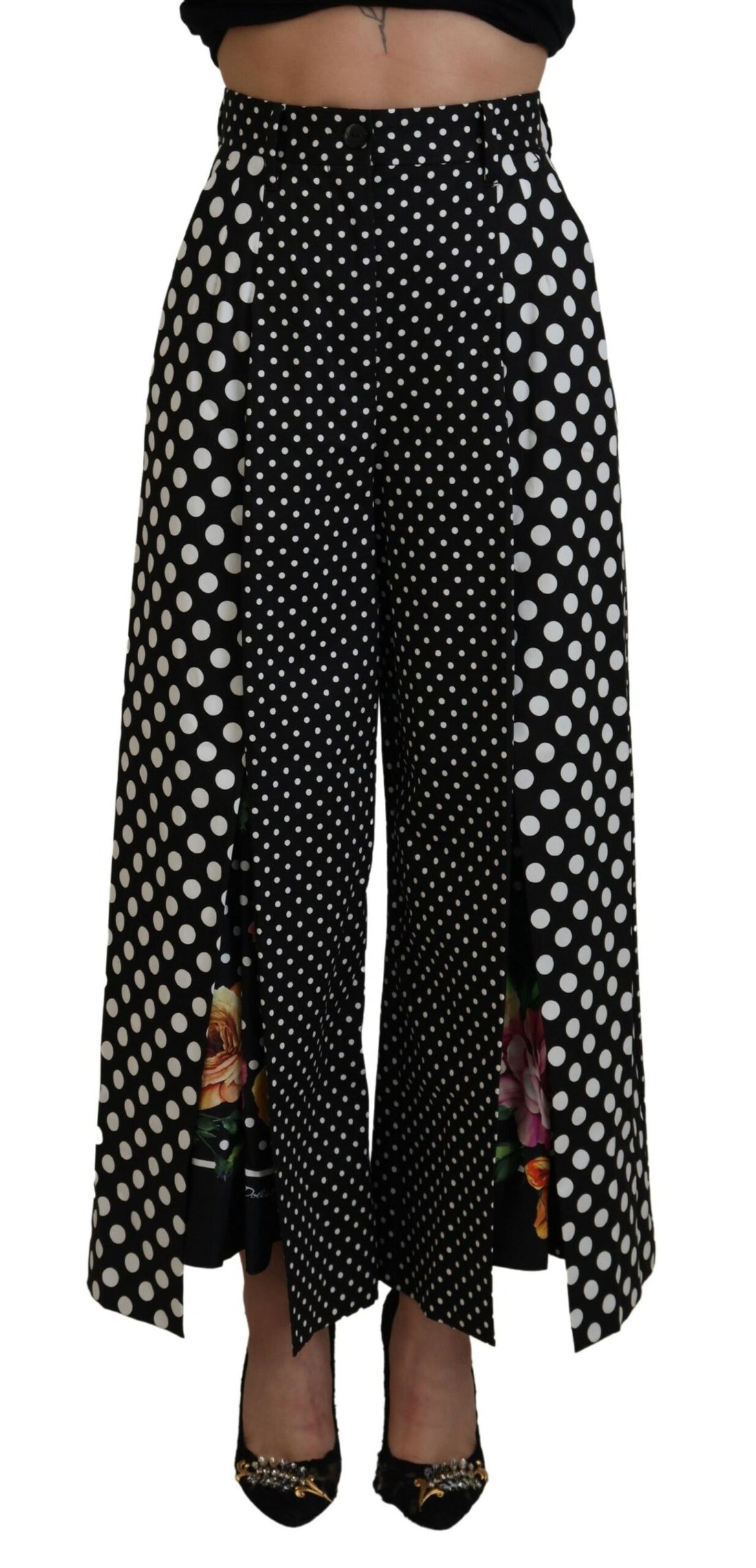 Dolce & Gabbana Multicolor Polka Dots High Waist  Pants - Whispers Of Wisdom Clothing