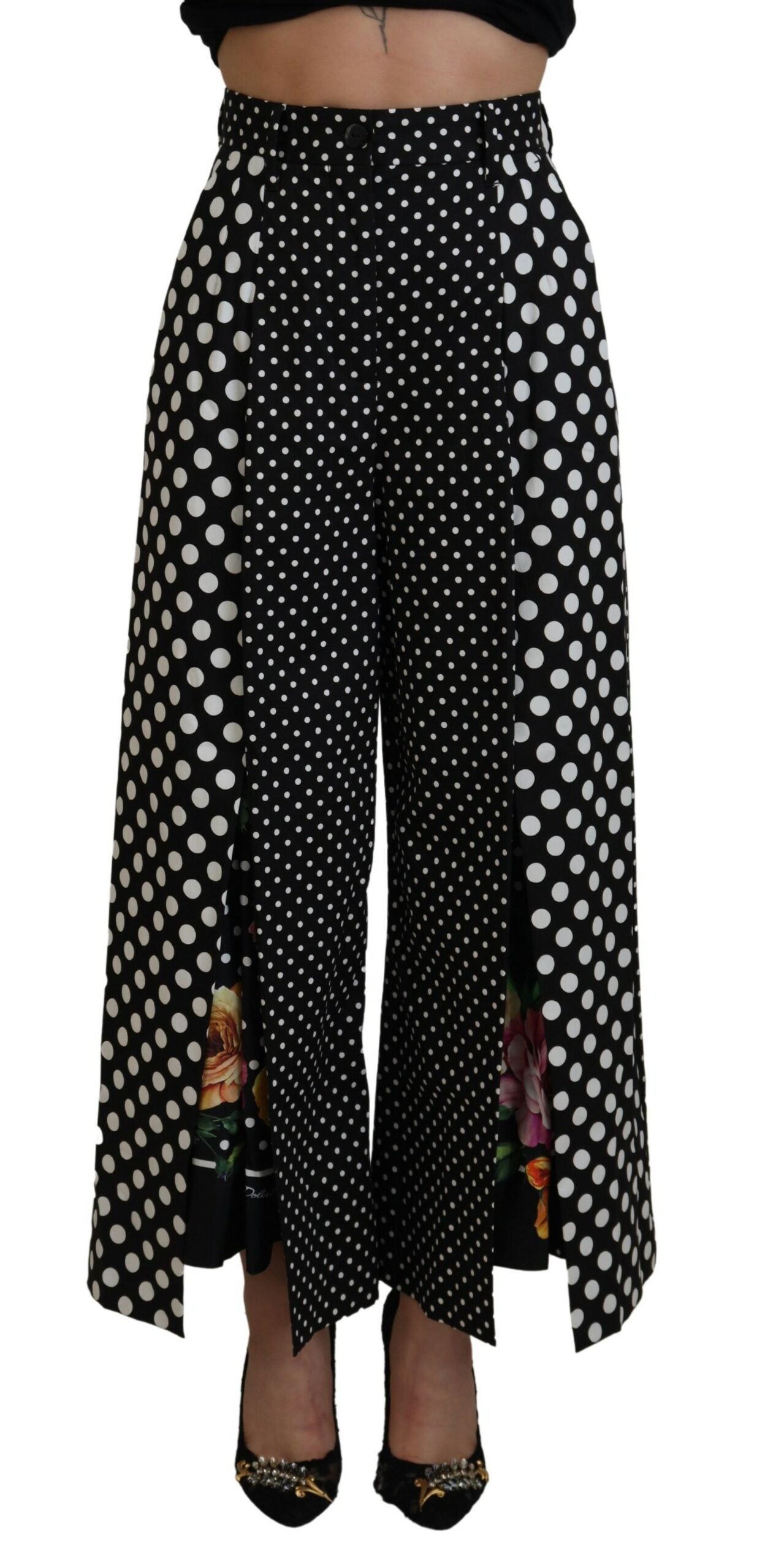 Dolce & Gabbana Multicolor Polka Dots High Waist  Pants - Whispers Of Wisdom Clothing