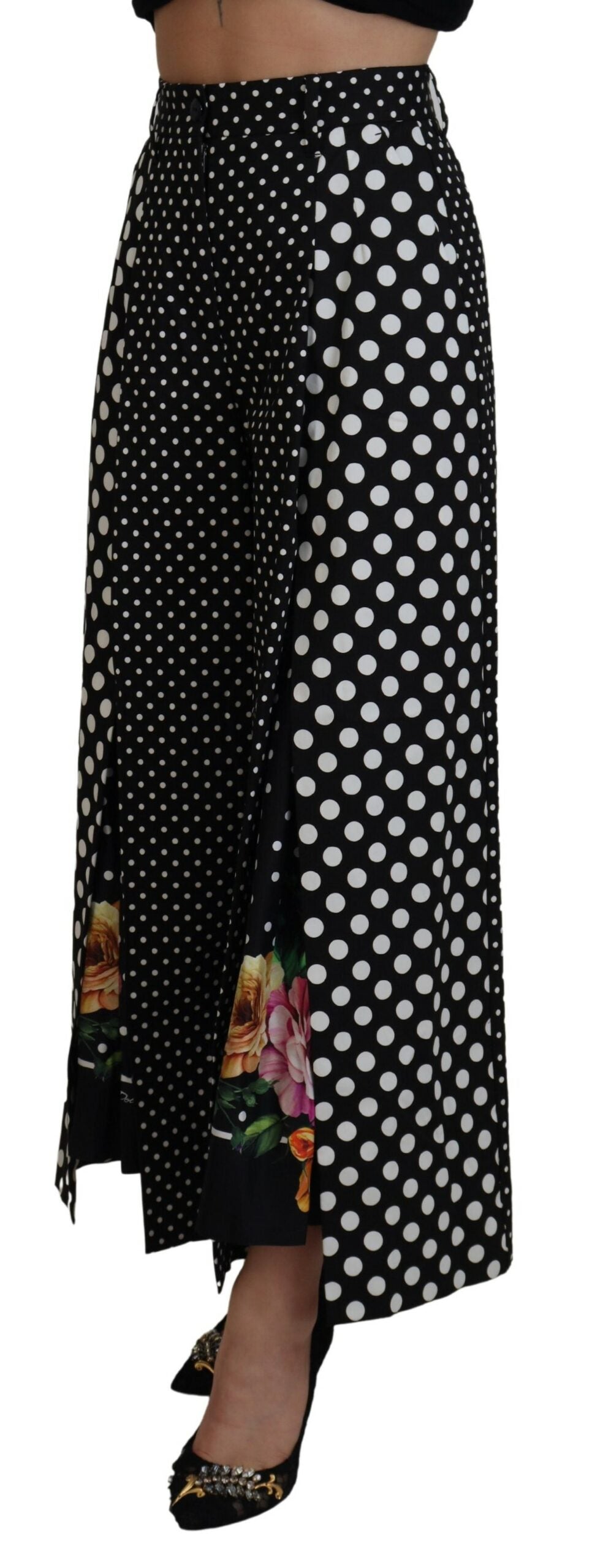 Dolce & Gabbana Multicolor Polka Dots High Waist  Pants - Whispers Of Wisdom Clothing