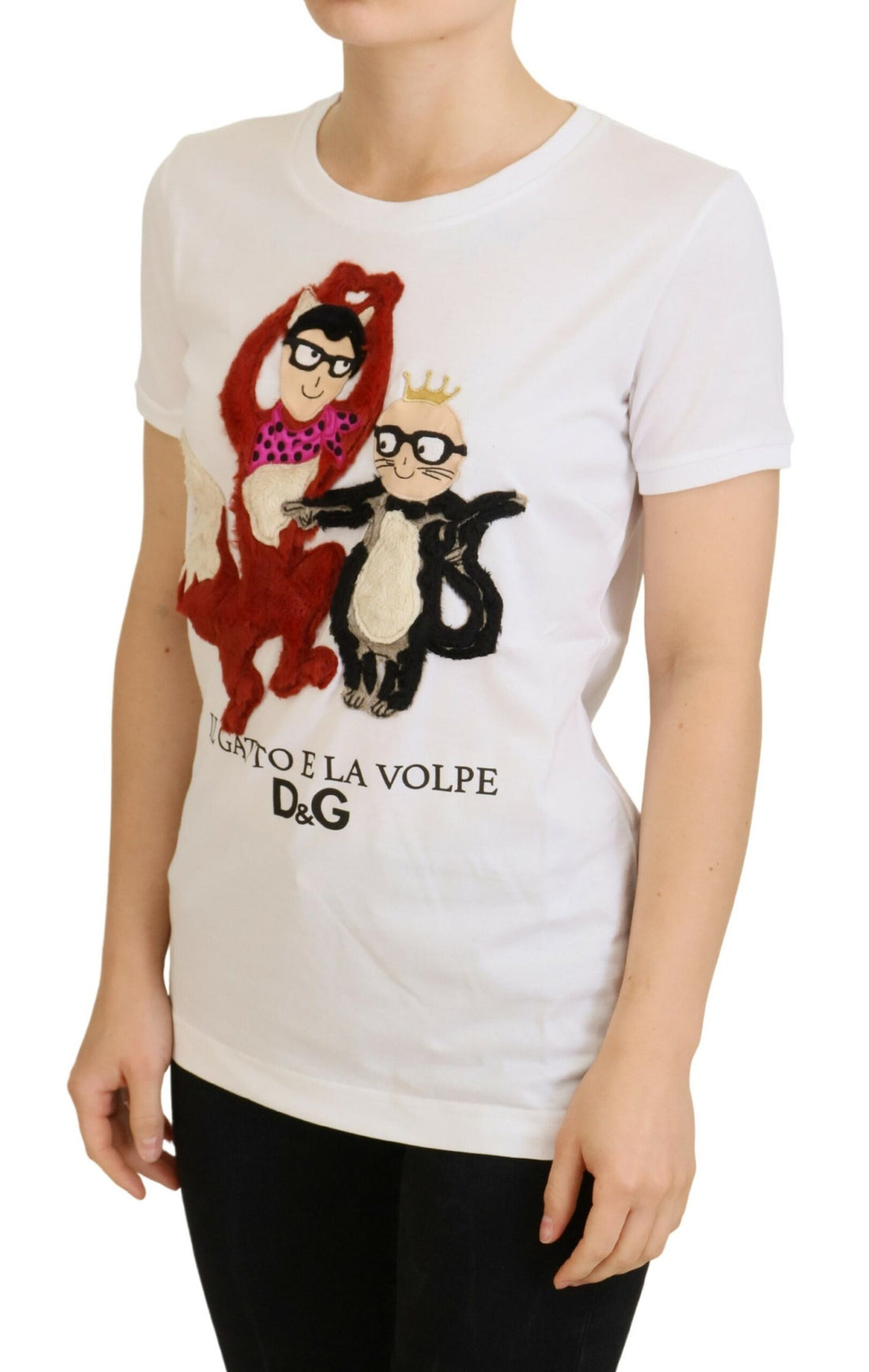Dolce & Gabbana T-shirt Top White Textured Short Sleeve - Whispers Of Wisdom Clothing