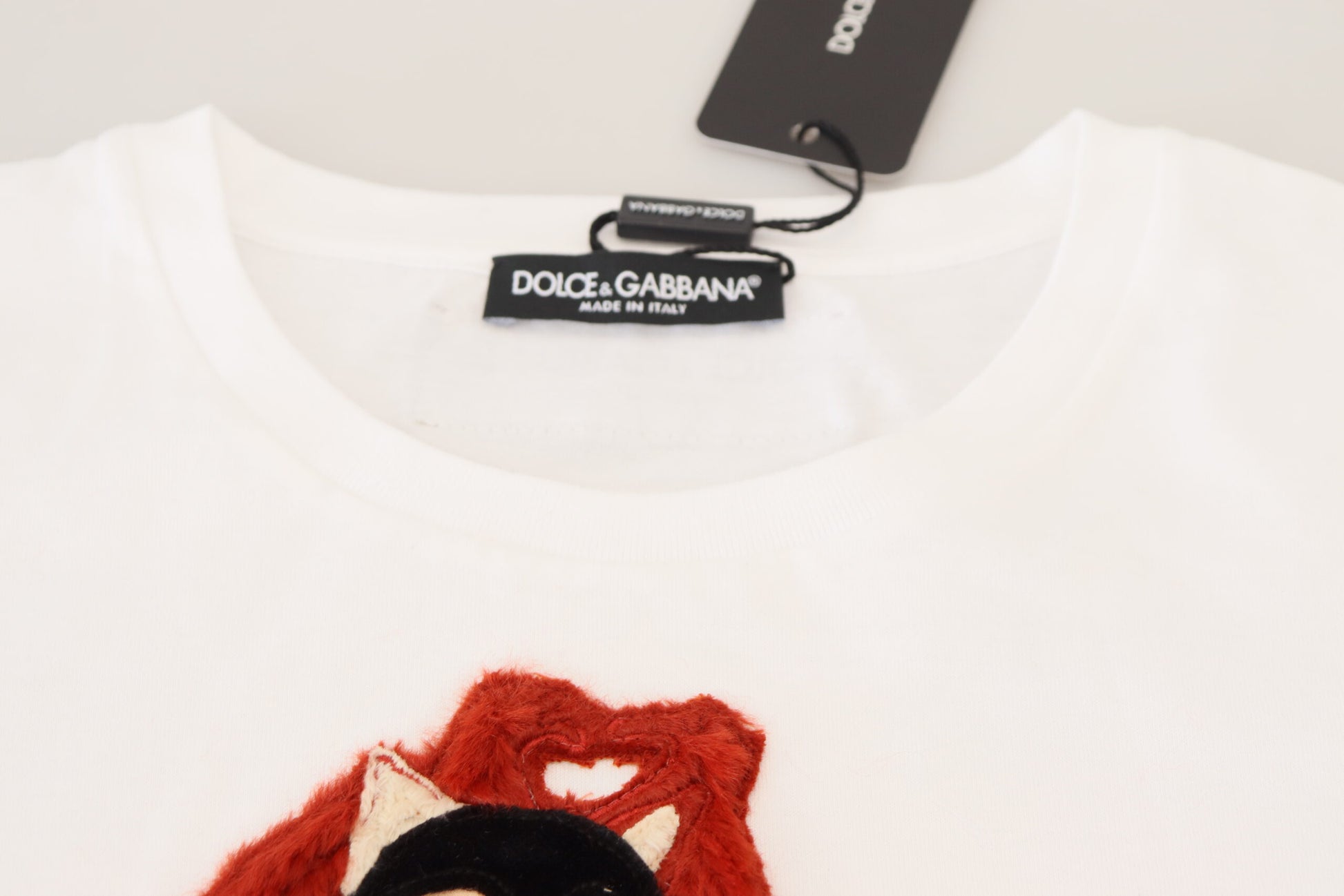 Dolce & Gabbana T-shirt Top White Textured Short Sleeve - Whispers Of Wisdom Clothing