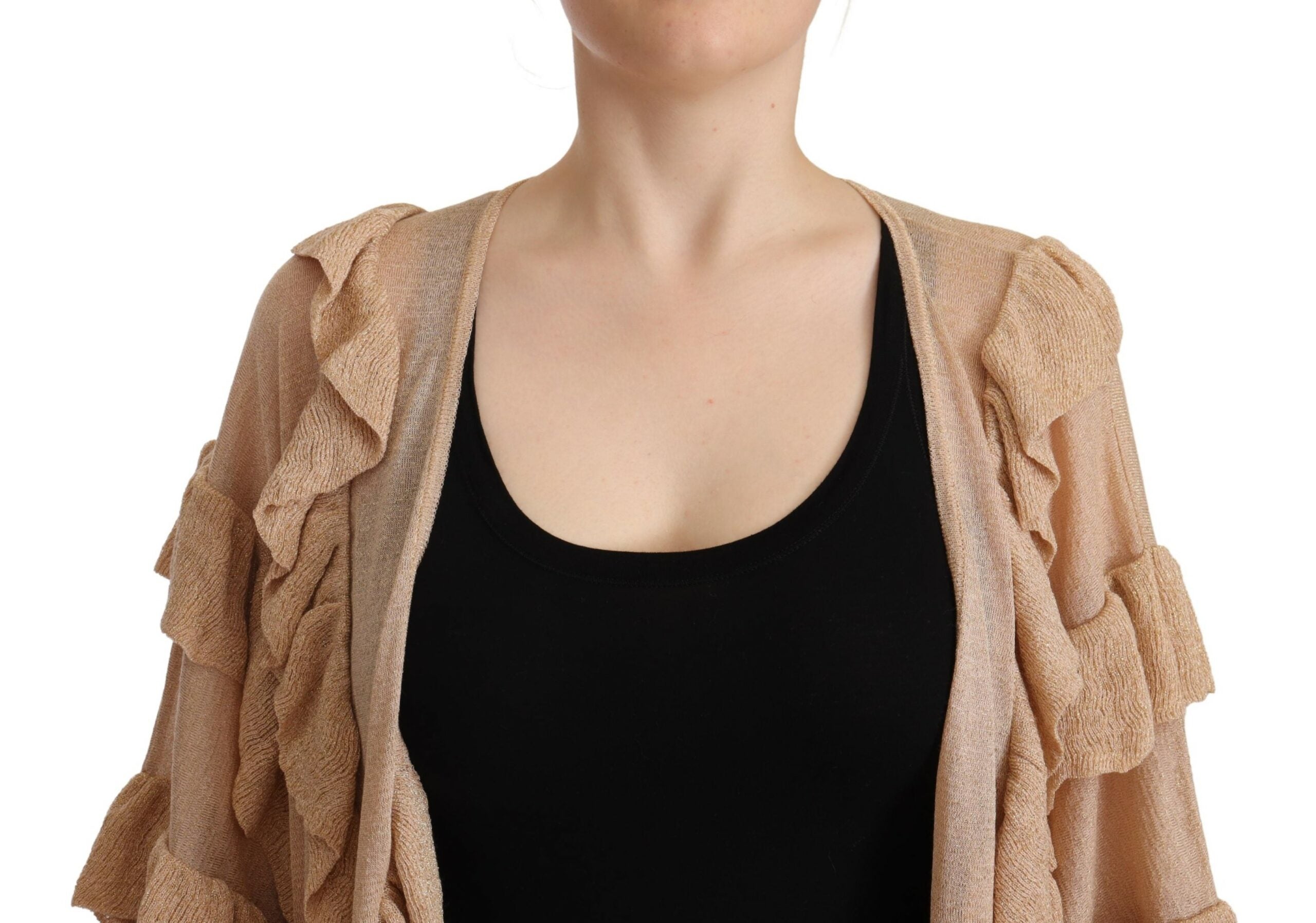 كارديجان مفتوح من الأمام بأكمام طويلة وكشكشة من Aniye By Beige