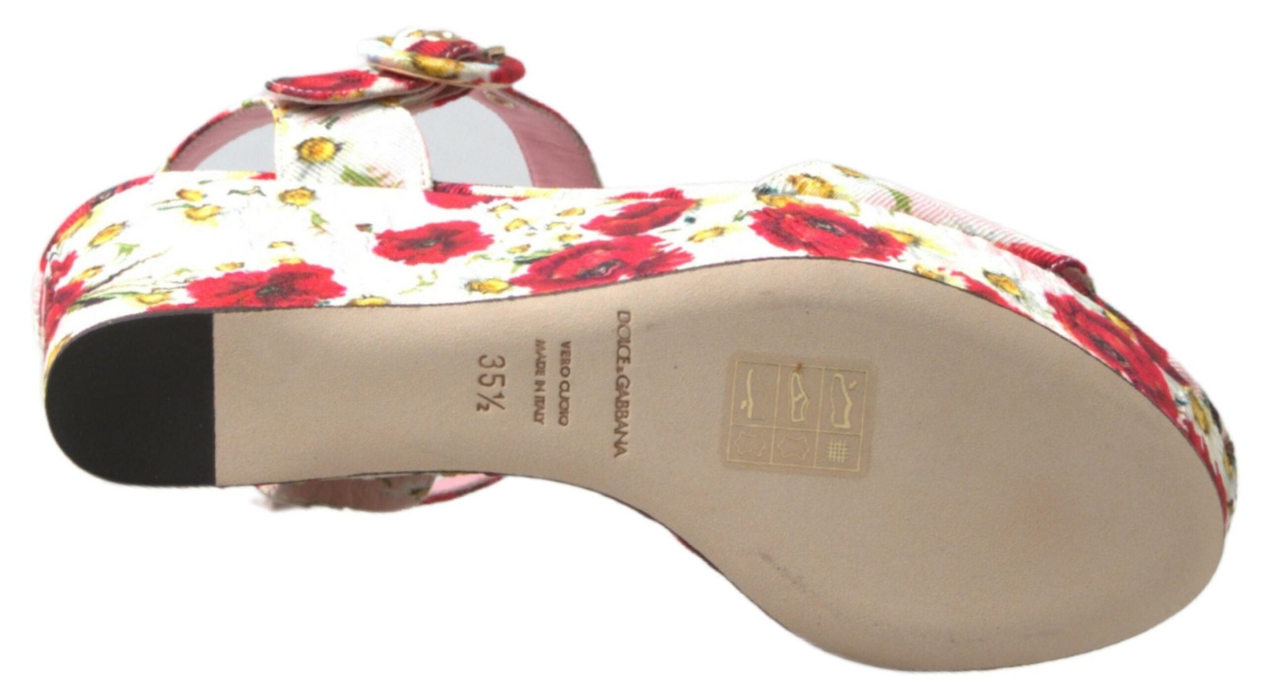 Dolce & Gabbana Multicolor floral print Wedges Floral Ankle Strap Sandals - Whispers Of Wisdom Clothing
