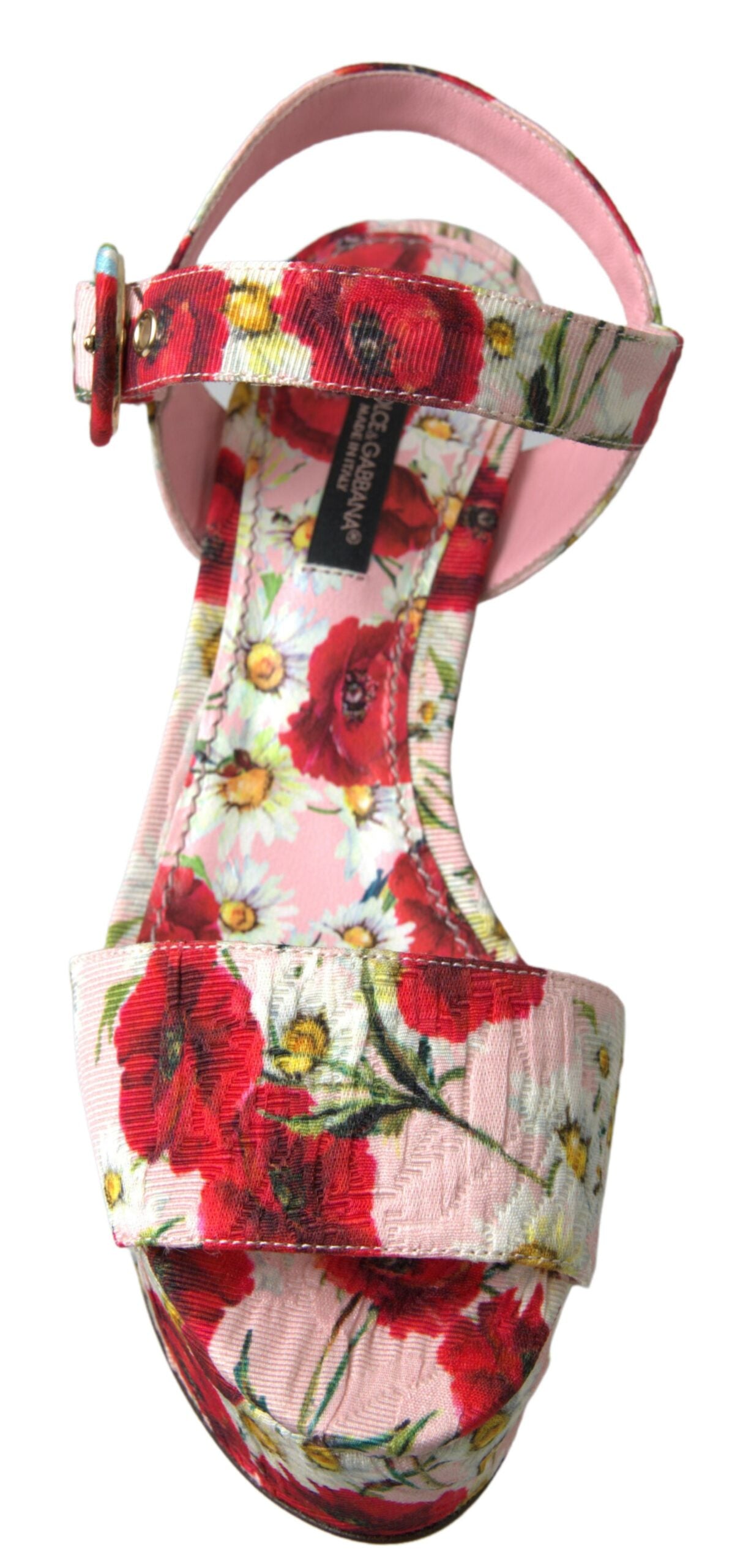 Dolce & Gabbana Multicolor floral print Wedges Floral Ankle Strap Sandals - Whispers Of Wisdom Clothing