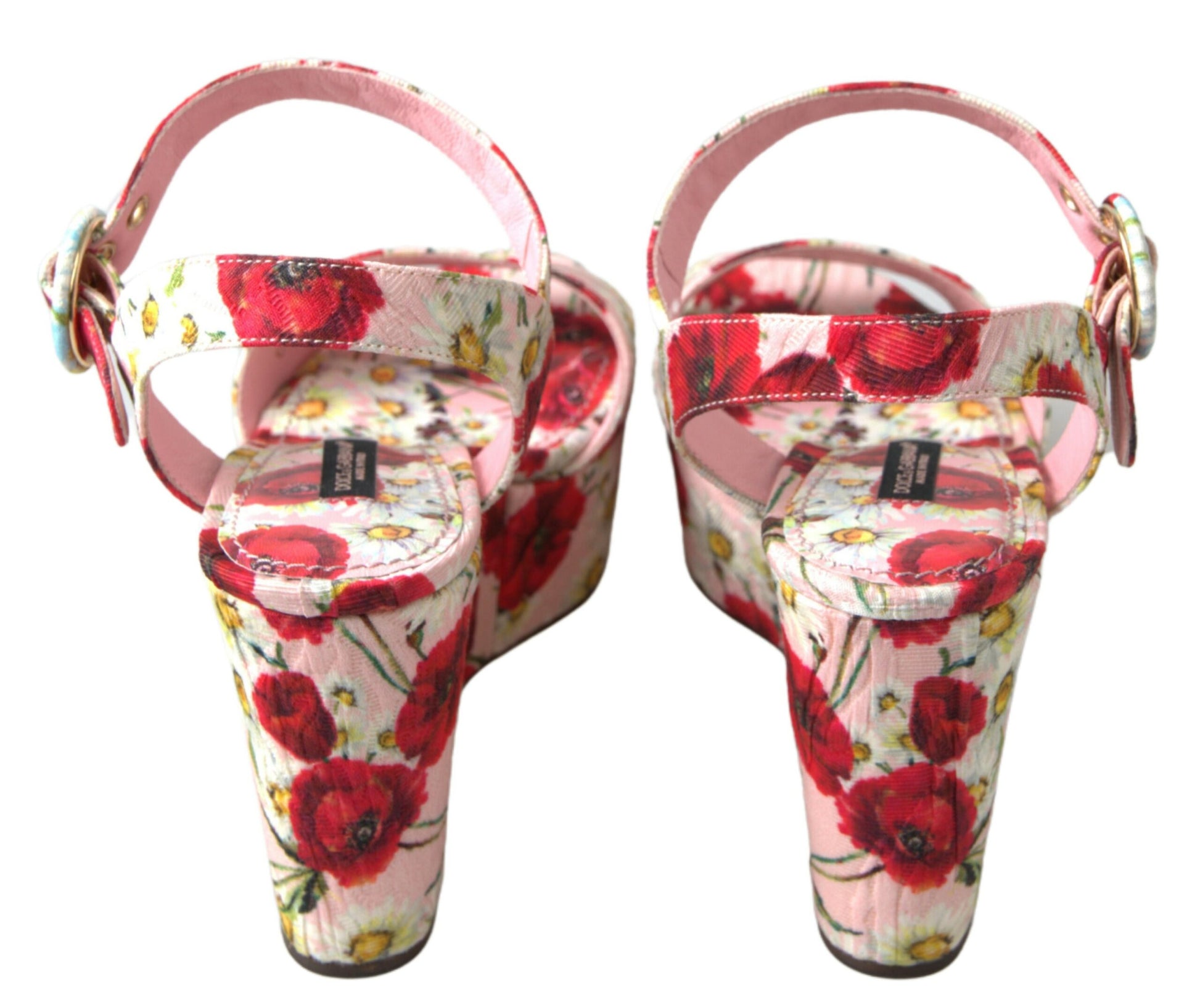 Dolce & Gabbana Multicolor floral print Wedges Floral Ankle Strap Sandals - Whispers Of Wisdom Clothing
