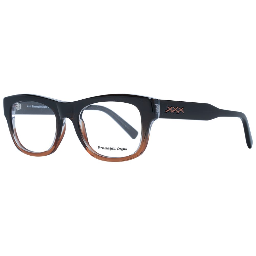 Ermenegildo Zegna Brown Plastic Glasses (Frames)