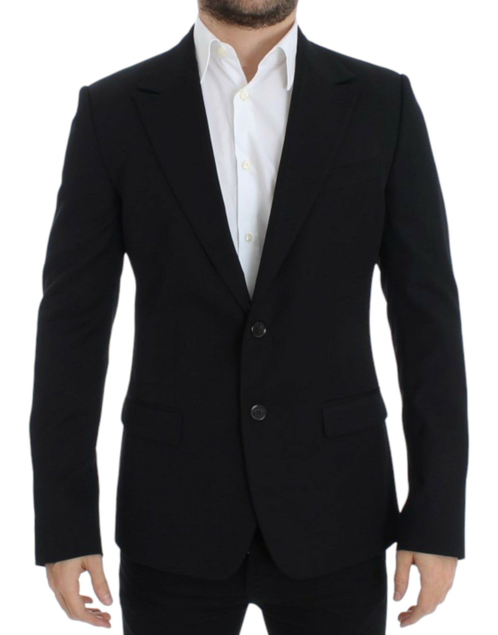 Dolce & Gabbana Black wool slim fit blazer - Whispers Of Wisdom Clothing