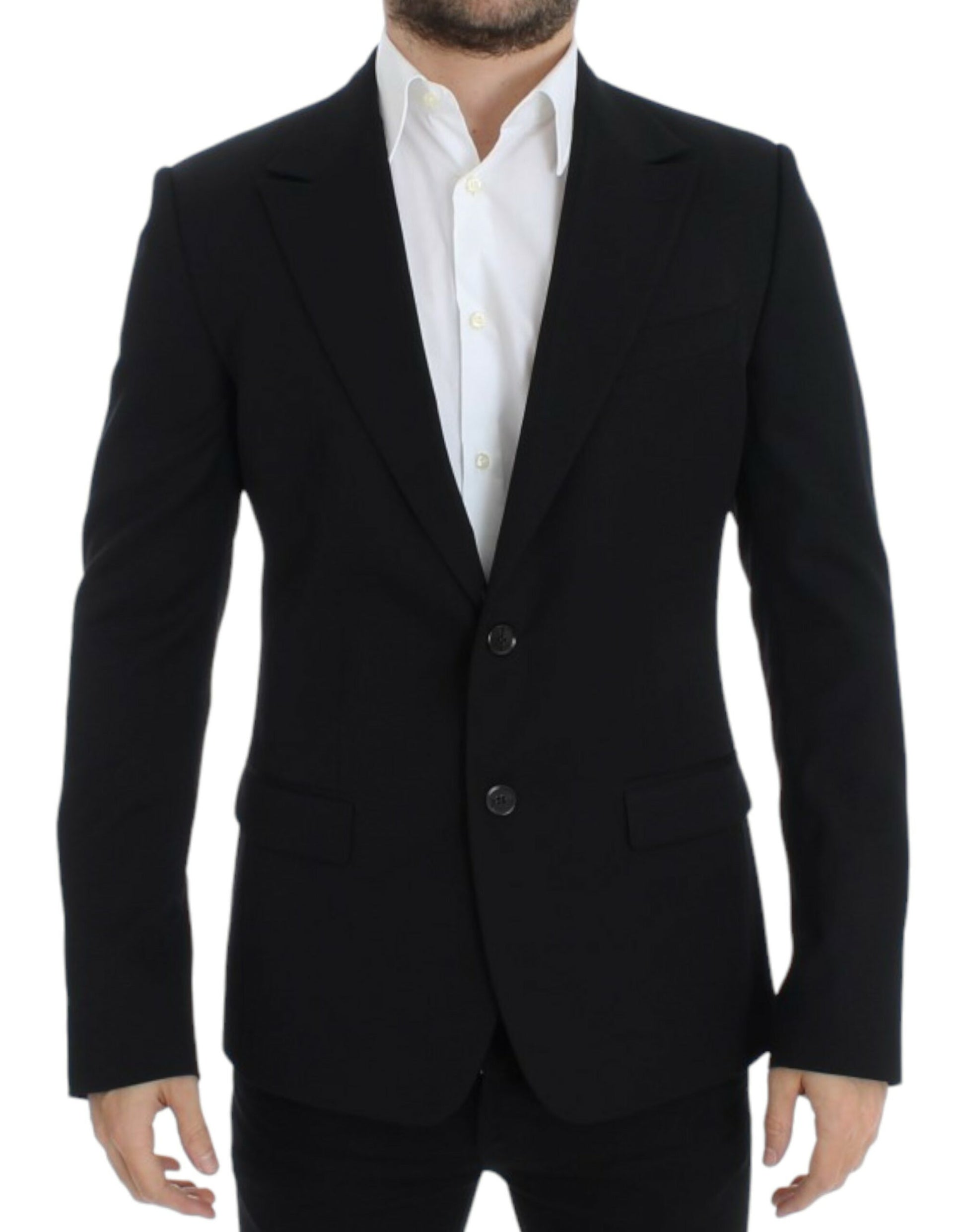 Dolce & Gabbana Black wool slim fit blazer - Whispers Of Wisdom Clothing