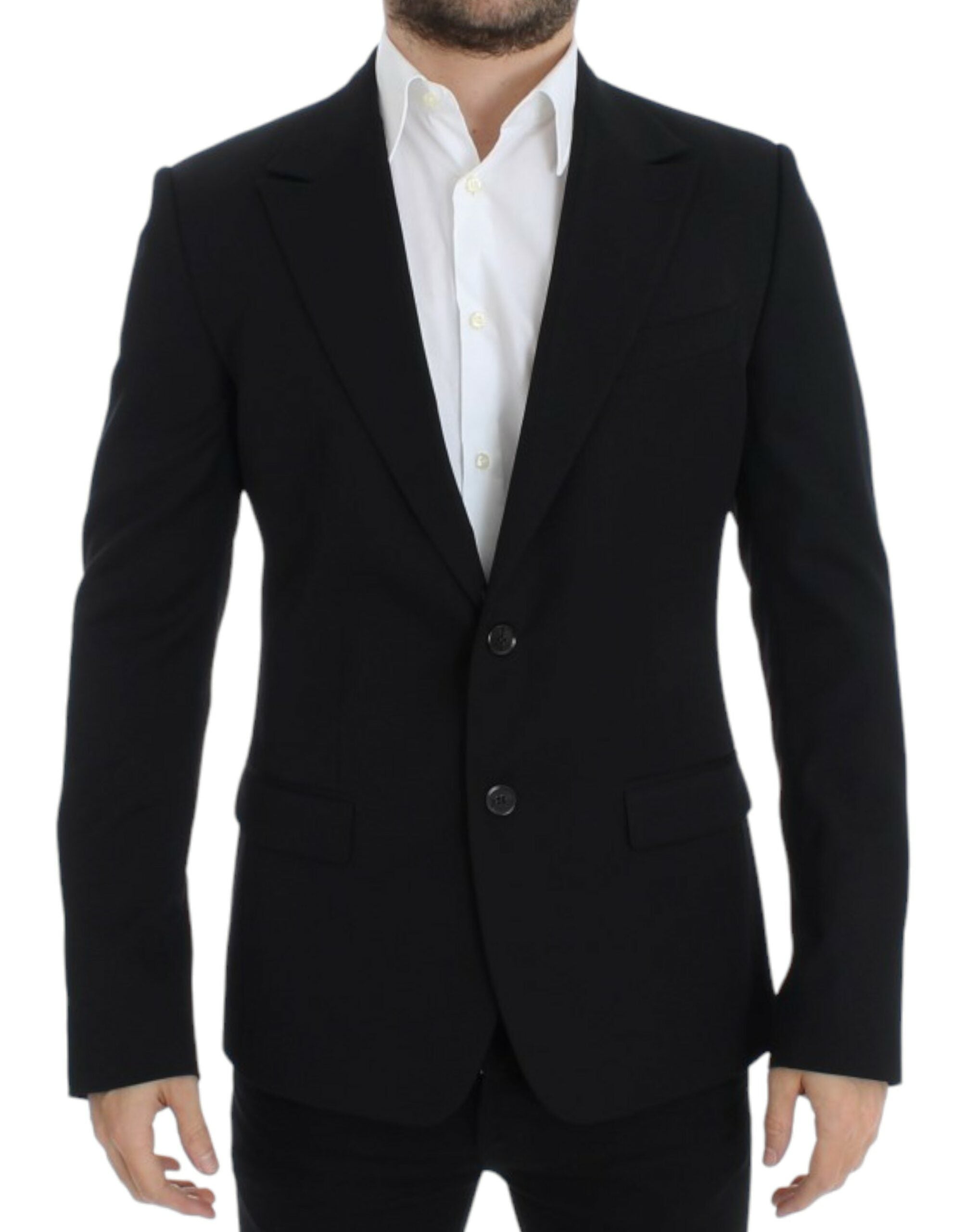 Dolce & Gabbana Black wool slim fit blazer - Whispers Of Wisdom Clothing