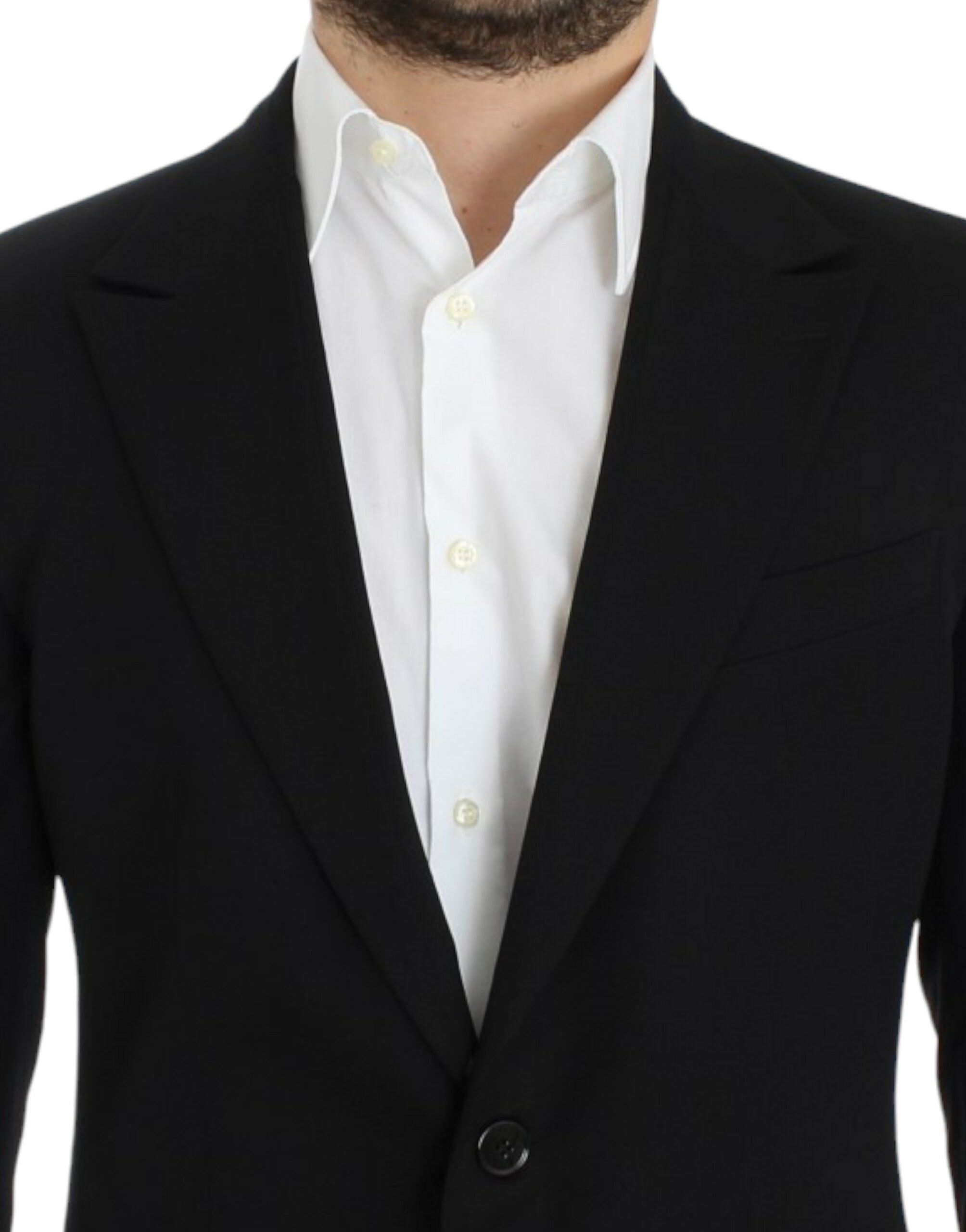 Dolce & Gabbana Black wool slim fit blazer - Whispers Of Wisdom Clothing