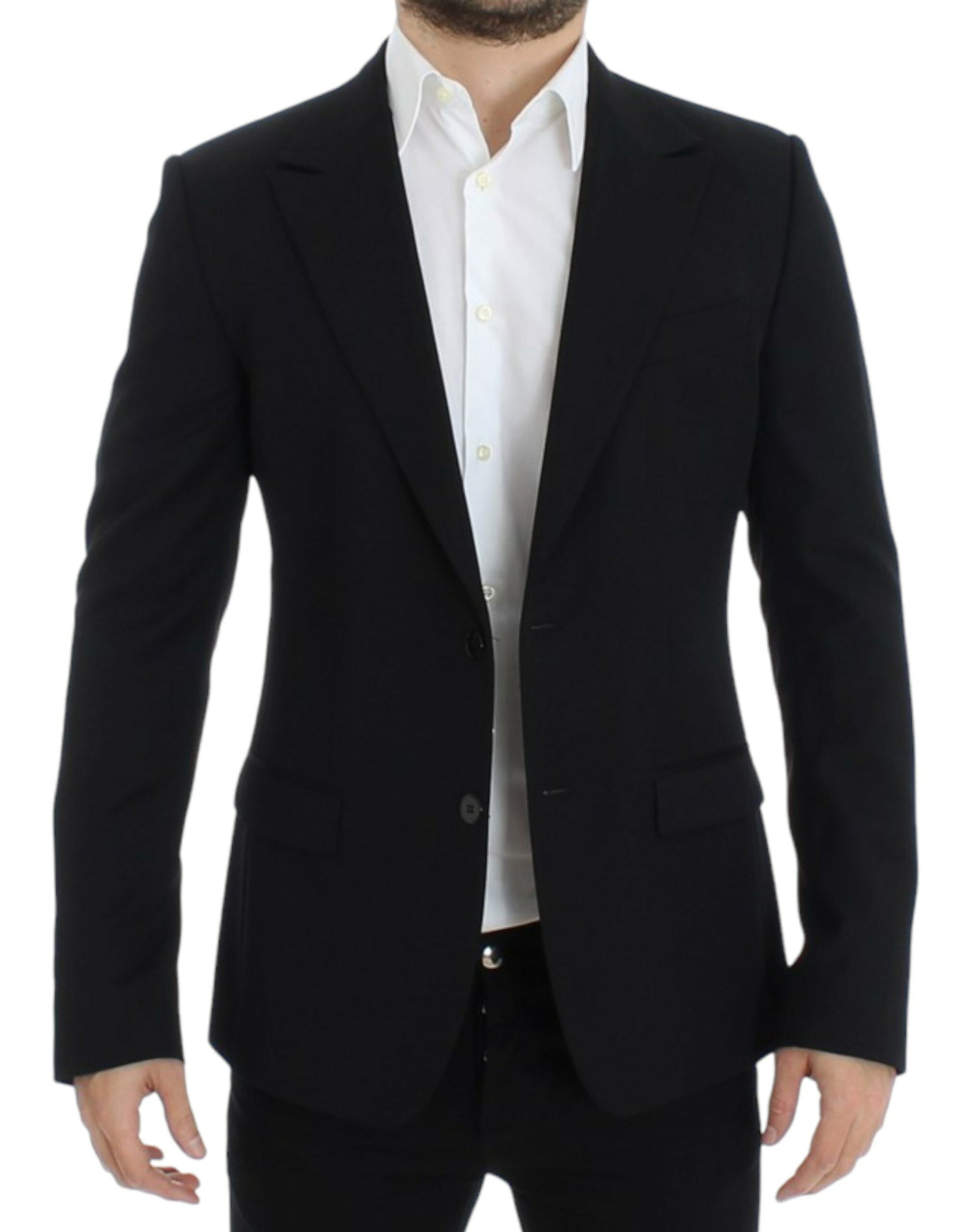 Dolce & Gabbana Black wool slim fit blazer - Whispers Of Wisdom Clothing