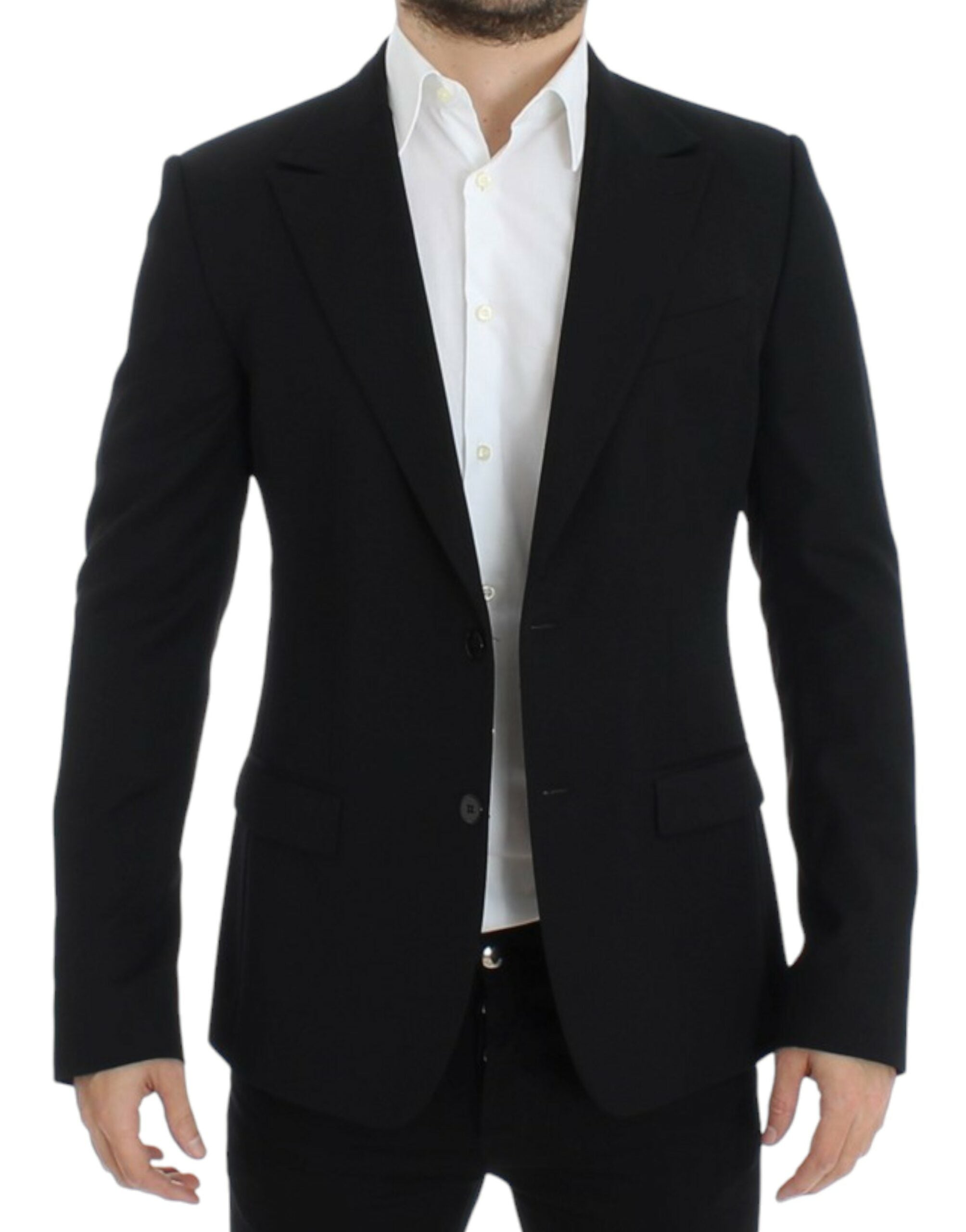 Dolce & Gabbana Black wool slim fit blazer - Whispers Of Wisdom Clothing