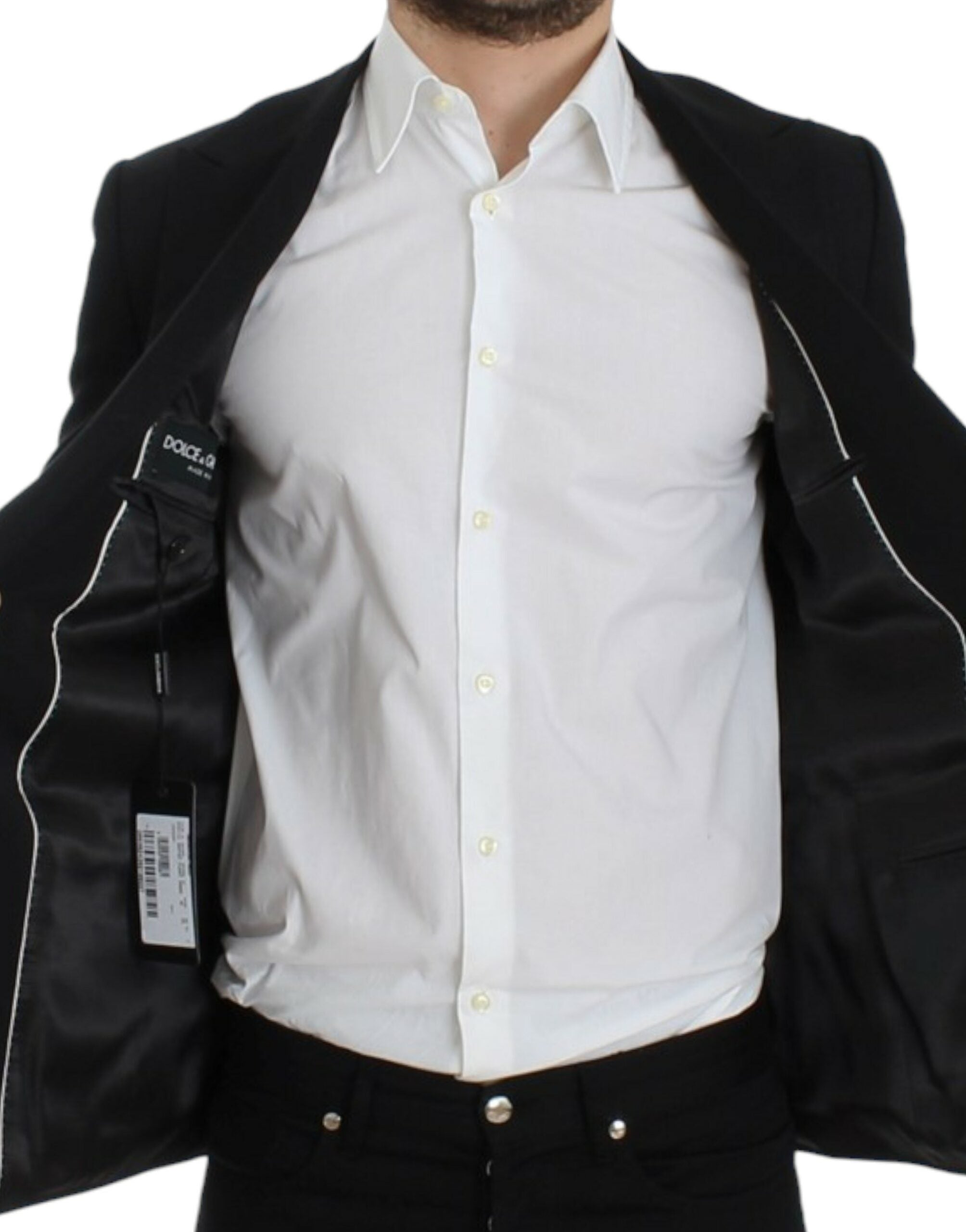 Dolce & Gabbana Black wool slim fit blazer - Whispers Of Wisdom Clothing