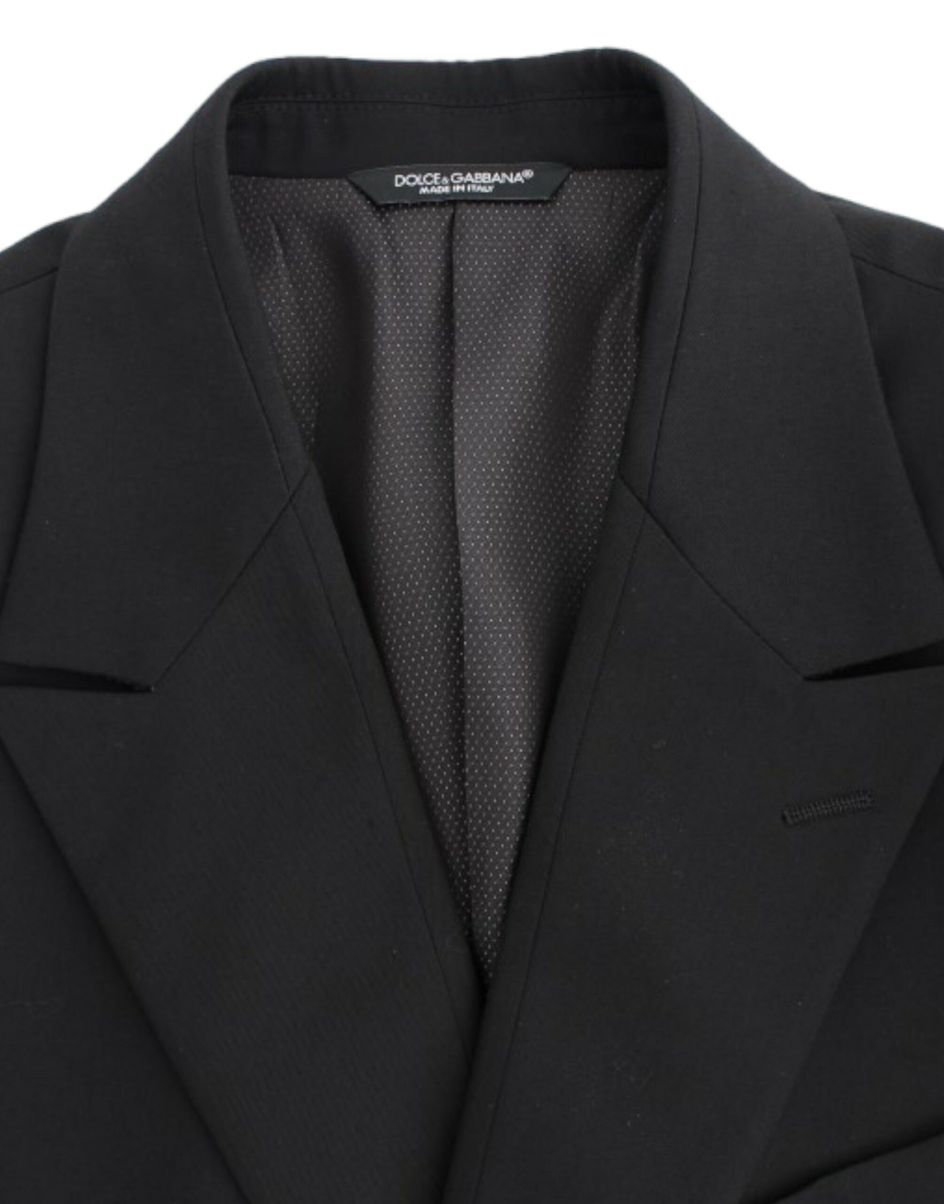Dolce & Gabbana Black wool slim fit blazer - Whispers Of Wisdom Clothing
