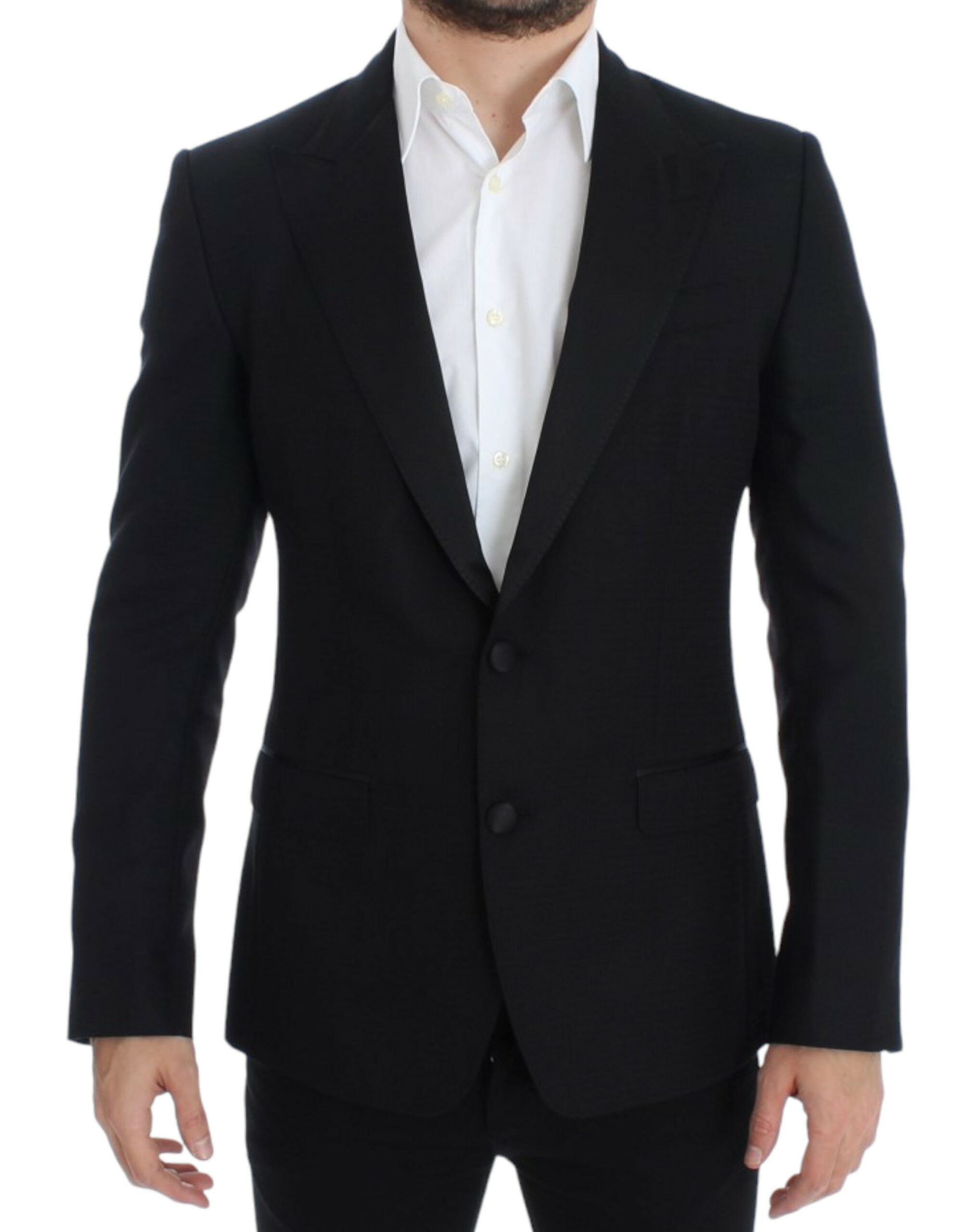 Dolce & Gabbana Black wool silk SICILIA blazer - Whispers Of Wisdom Clothing