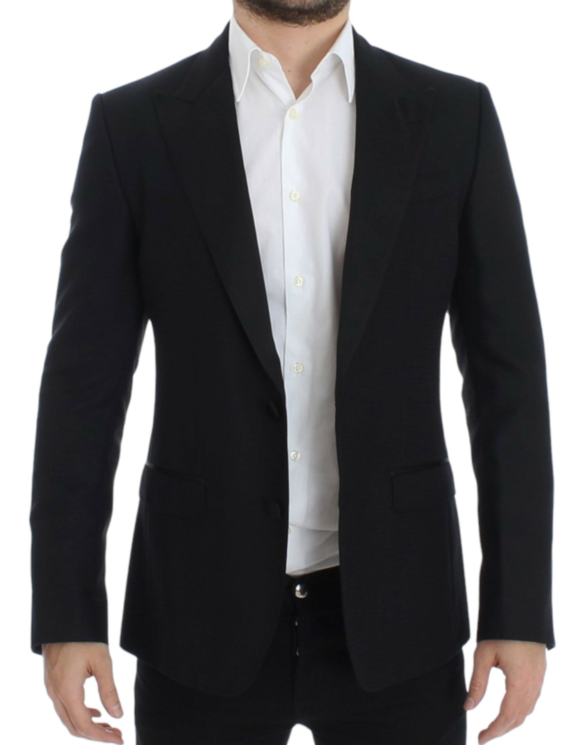Dolce & Gabbana Black wool silk SICILIA blazer - Whispers Of Wisdom Clothing